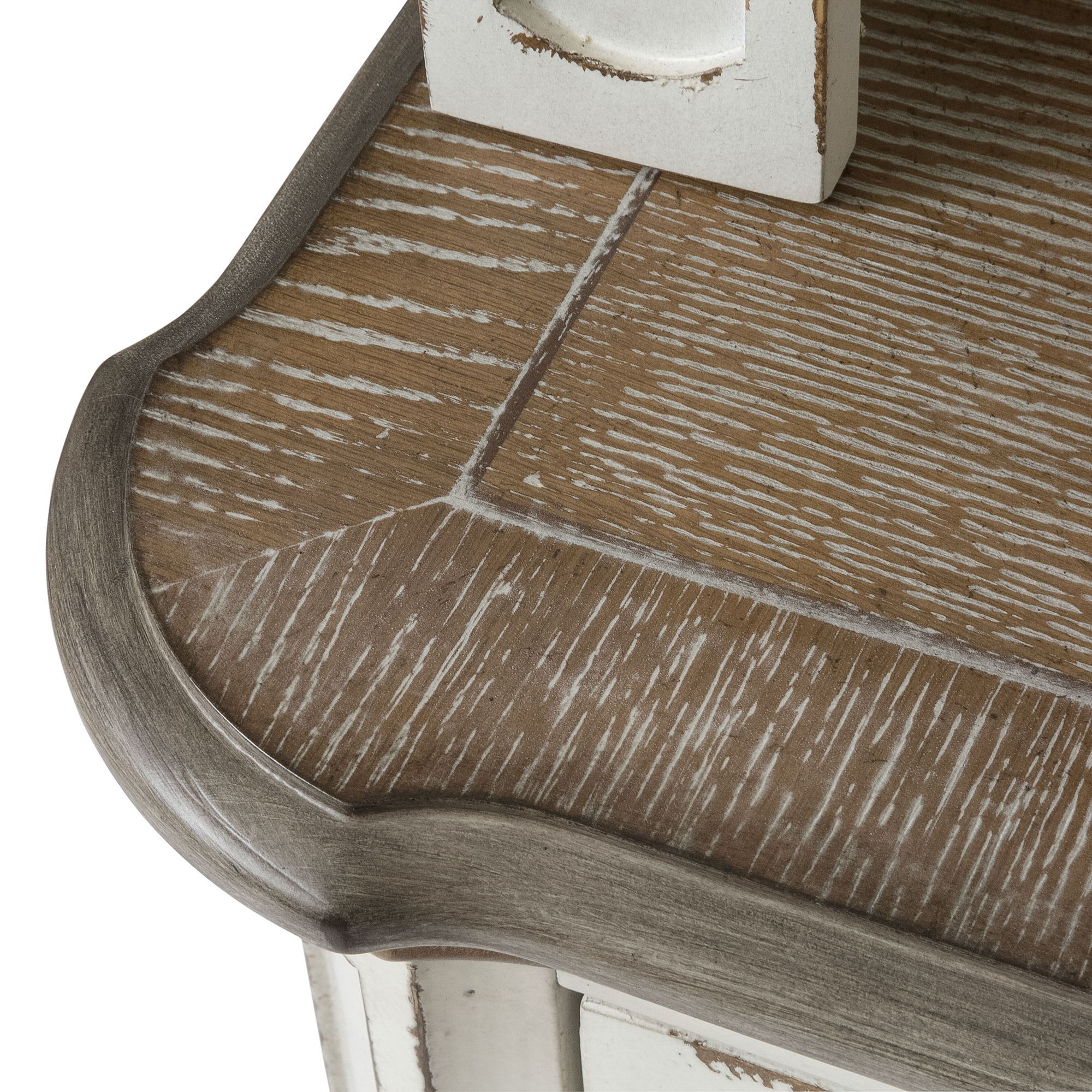 Magnolia Manor - Entertainment TV Stand (Glass Doors) - White