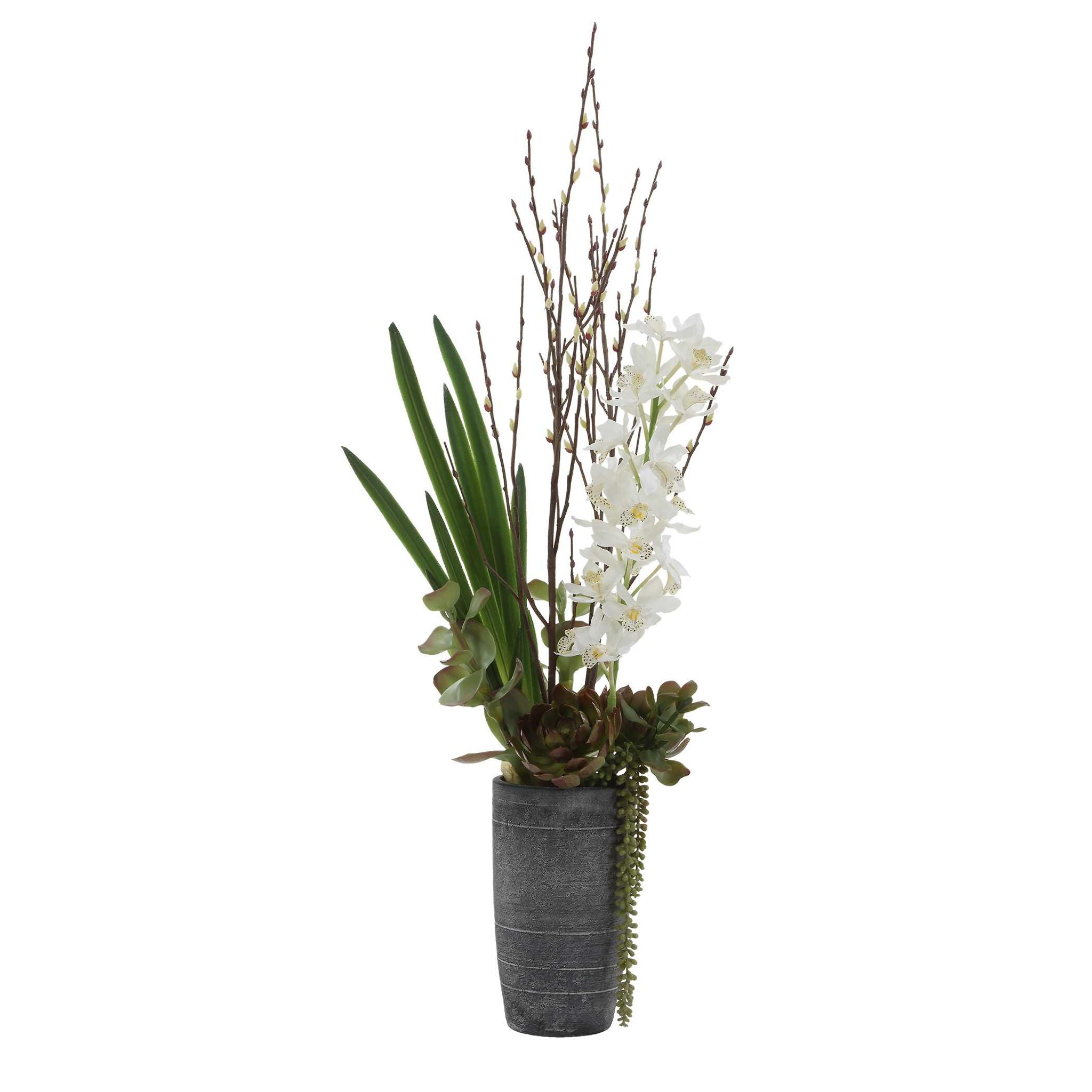 Eterna Orchid - Centerpiece & Vase - Black / Green / White