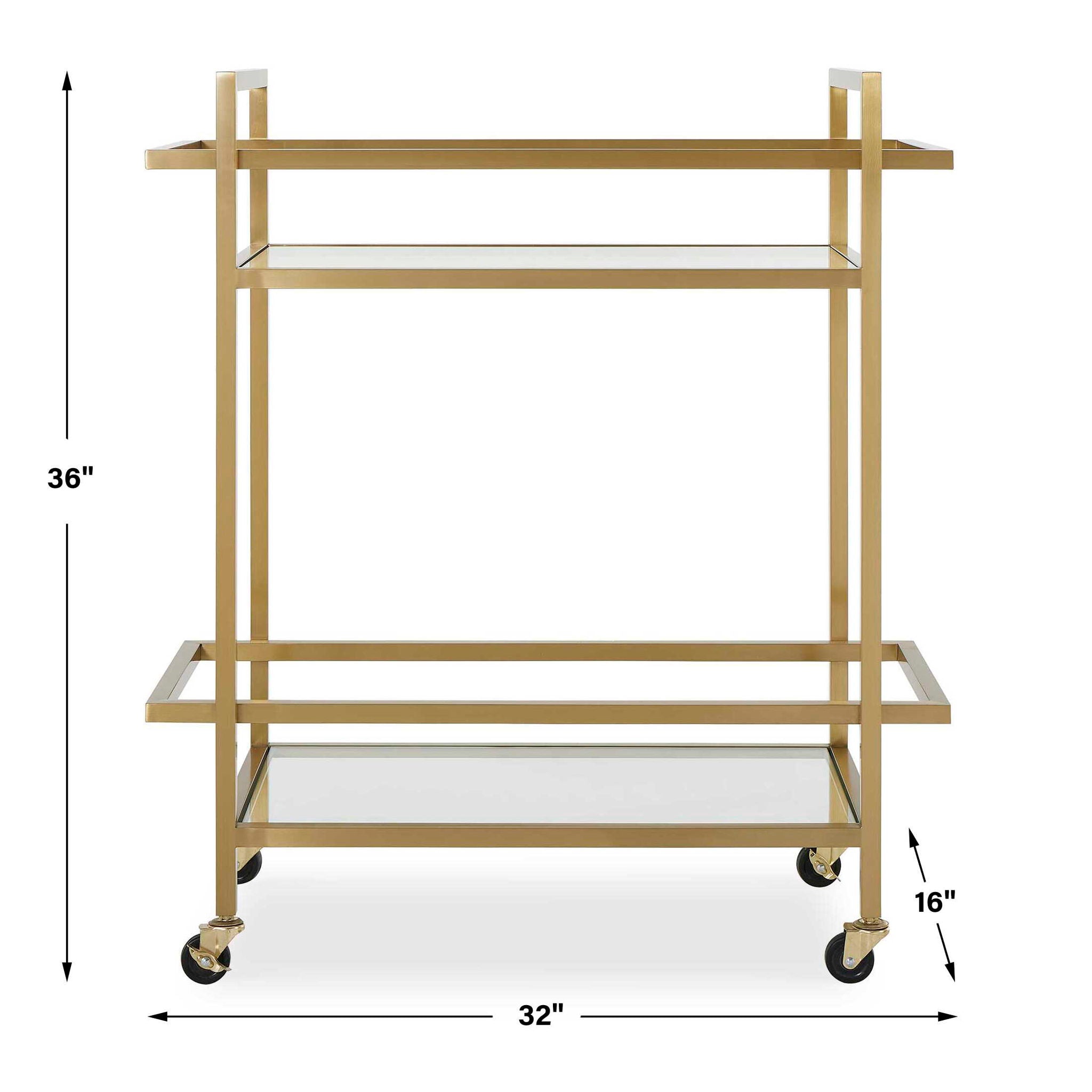 Erena - Bar Cart - Brass
