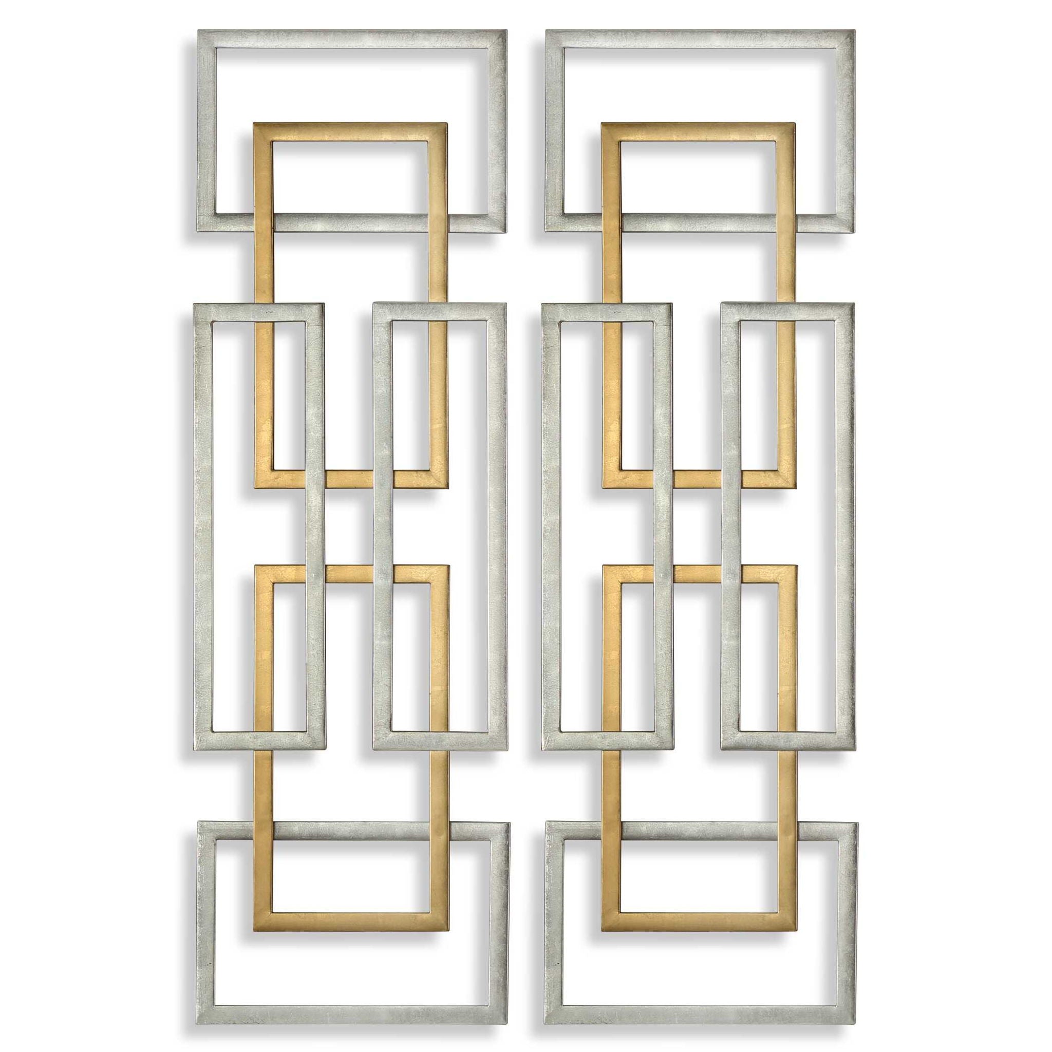 Aerin - Geometric Wall Art (Set of 2) - Gold