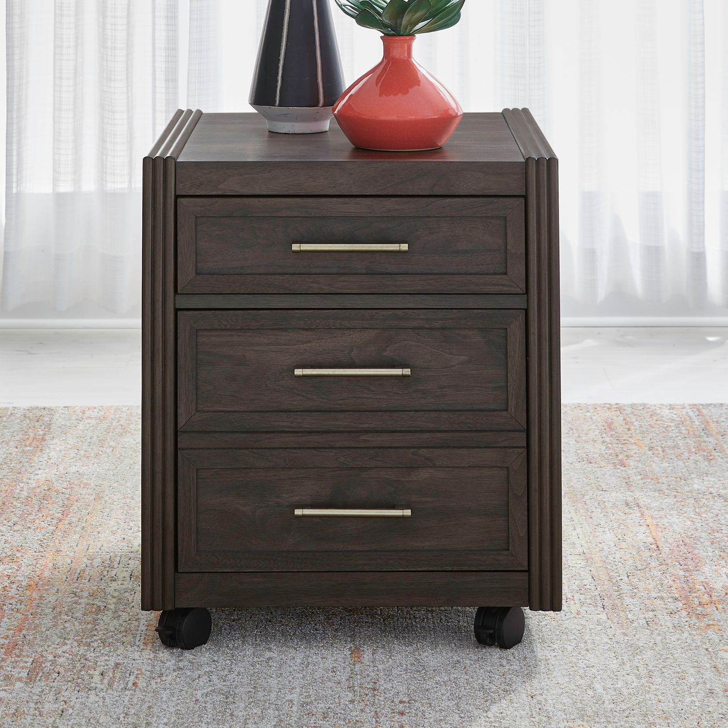 Modern Edge - Castered Filing Cabinet - Caffe