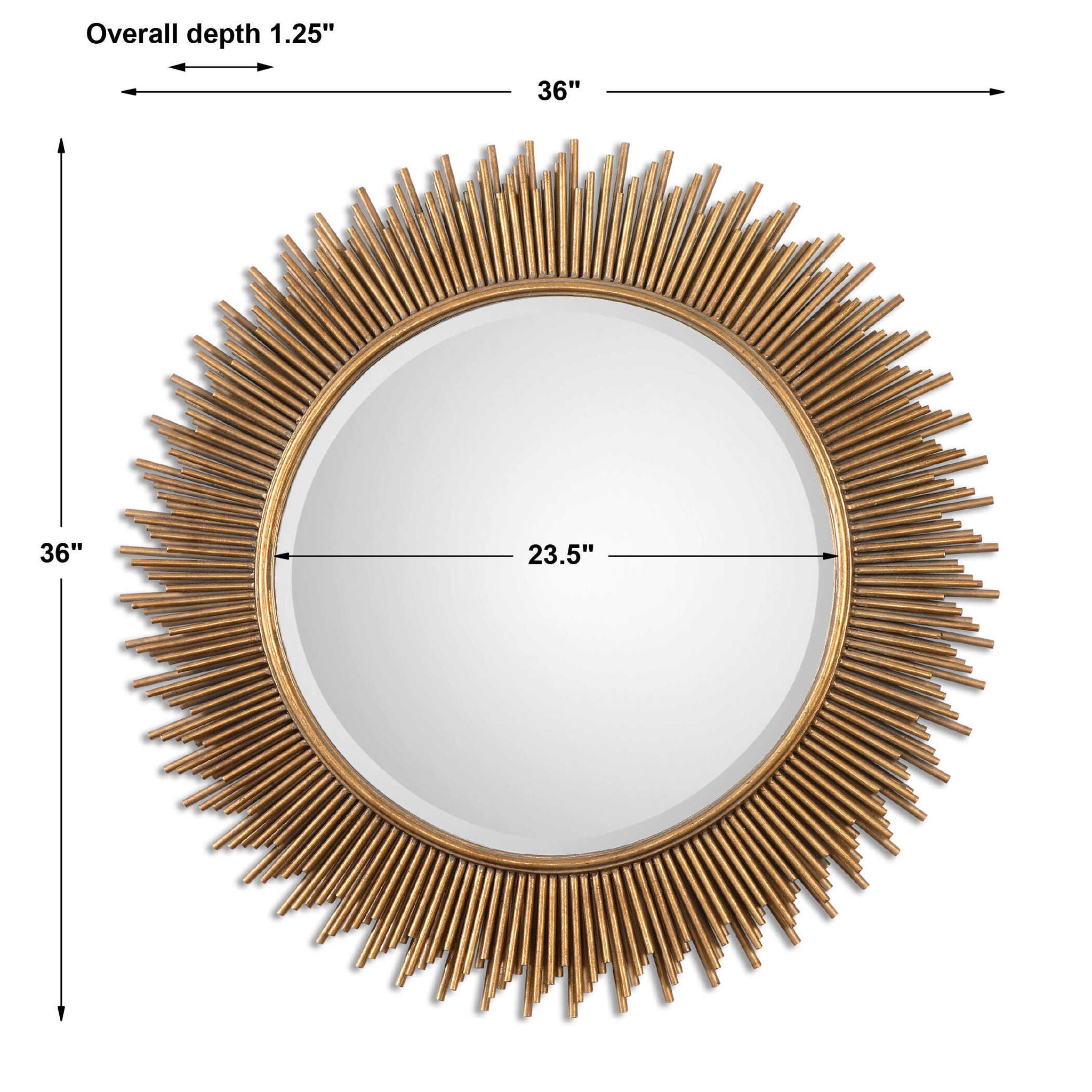 Marlo - Round Mirror - Gold