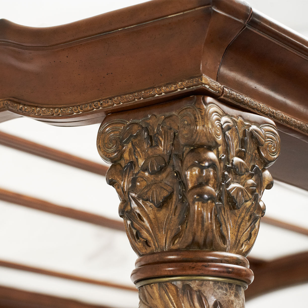 Villa Valencia Cal. King Canopy Bed - Classic Chestnut