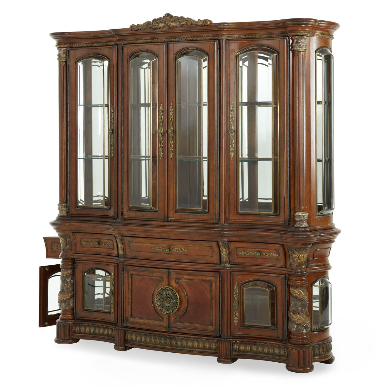 Villa Valencia China Cabinet - Classic Chestnut