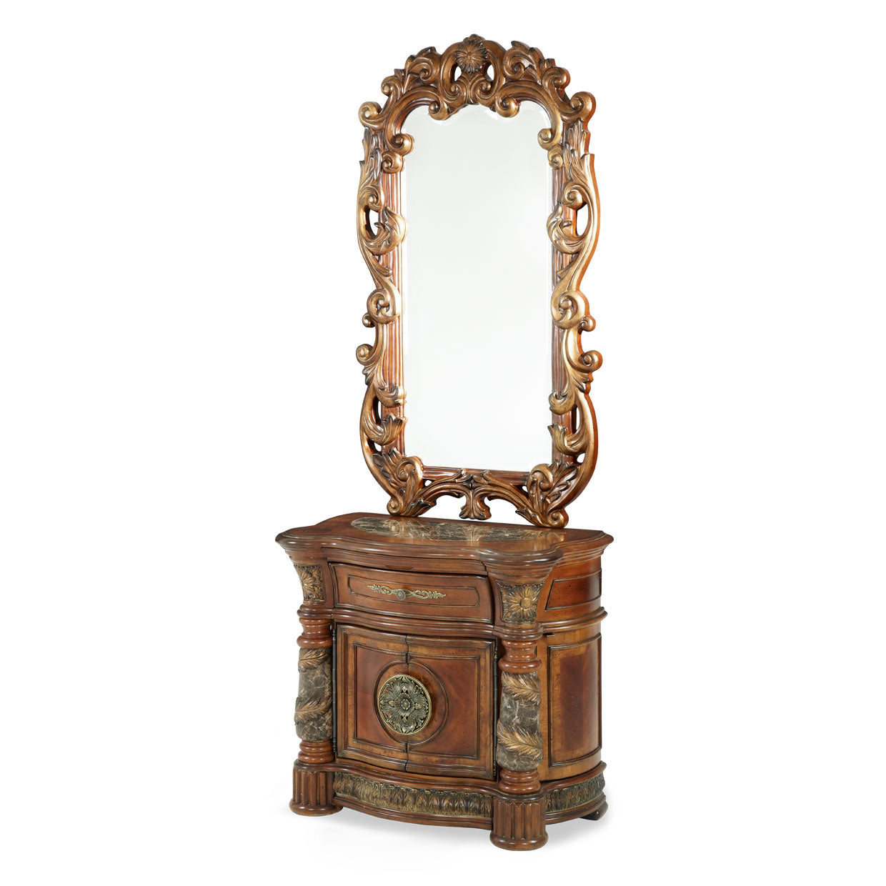 Villa Valencia Bedside Chest with Mirror - Classic Chest