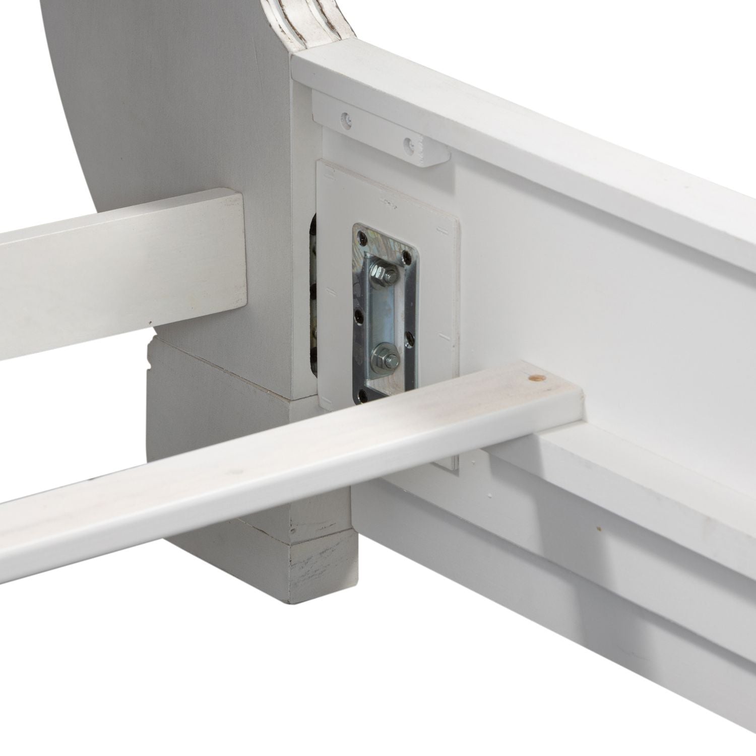 Magnolia Manor - Upholstered Sleigh Bed Rails - White