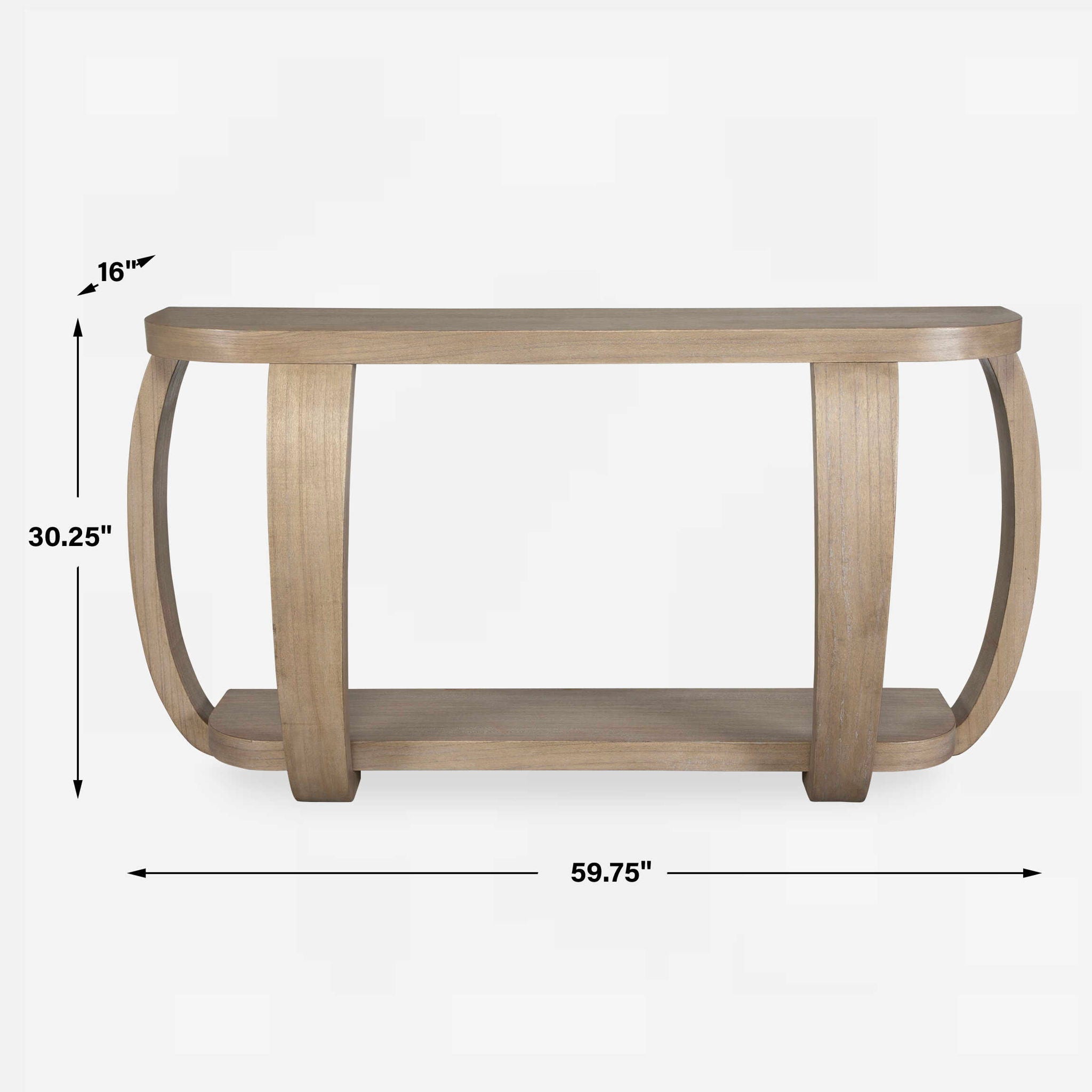 Adona - Wood Console Table - Light Brown