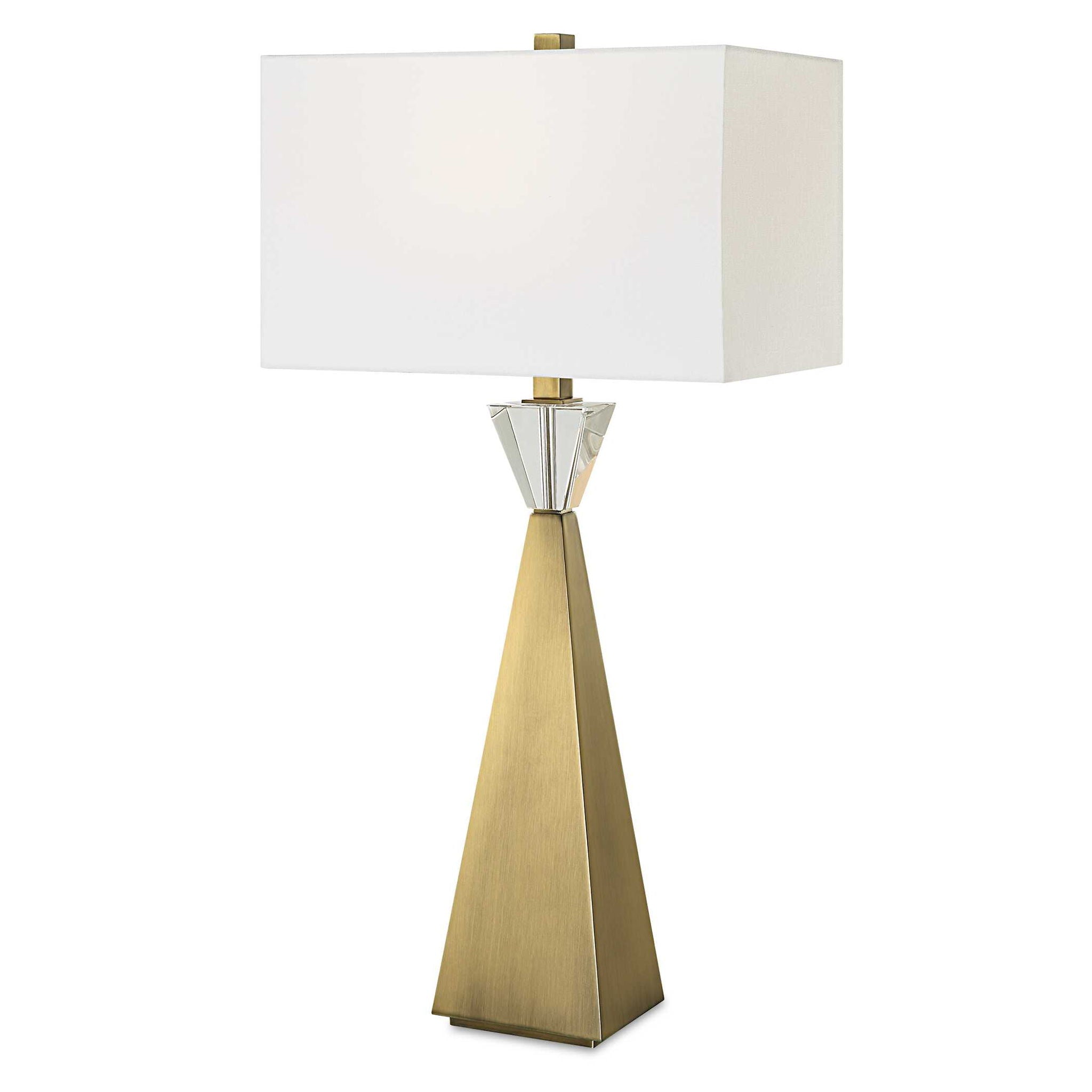 Arete - Modern Brass Table Lamp - Gold