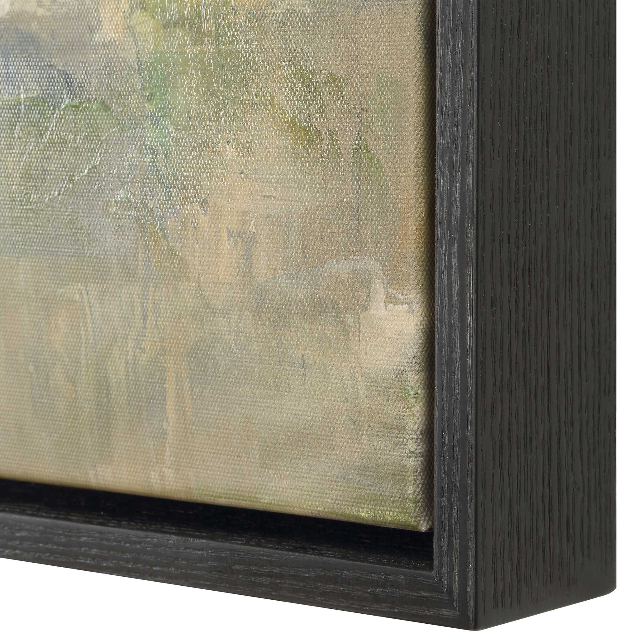 Fragment - Hand Painted Landscape Art - Black / Brown / Gray / Green / White