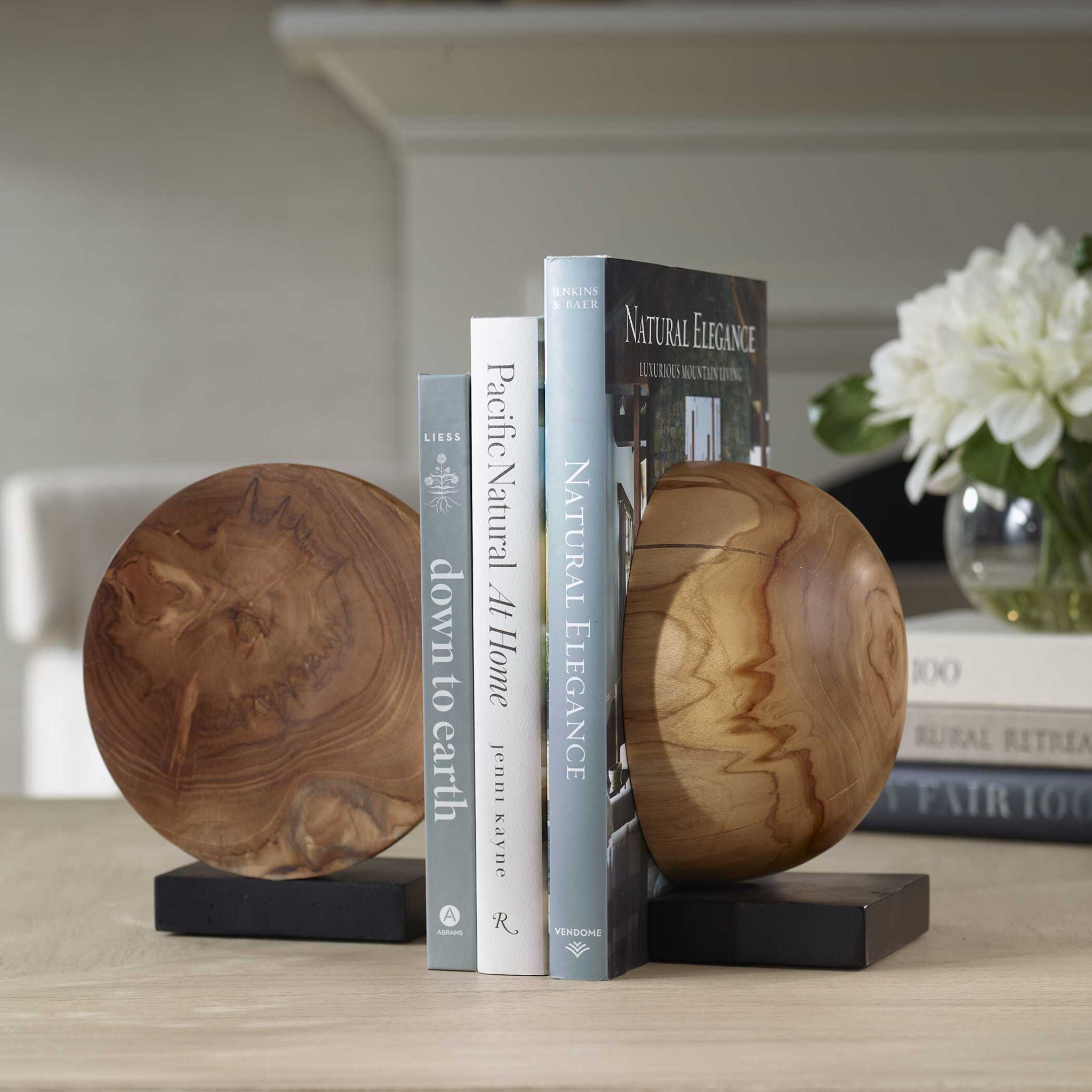 Teak And Noir - Bookends (Set of 2) - Light Brown