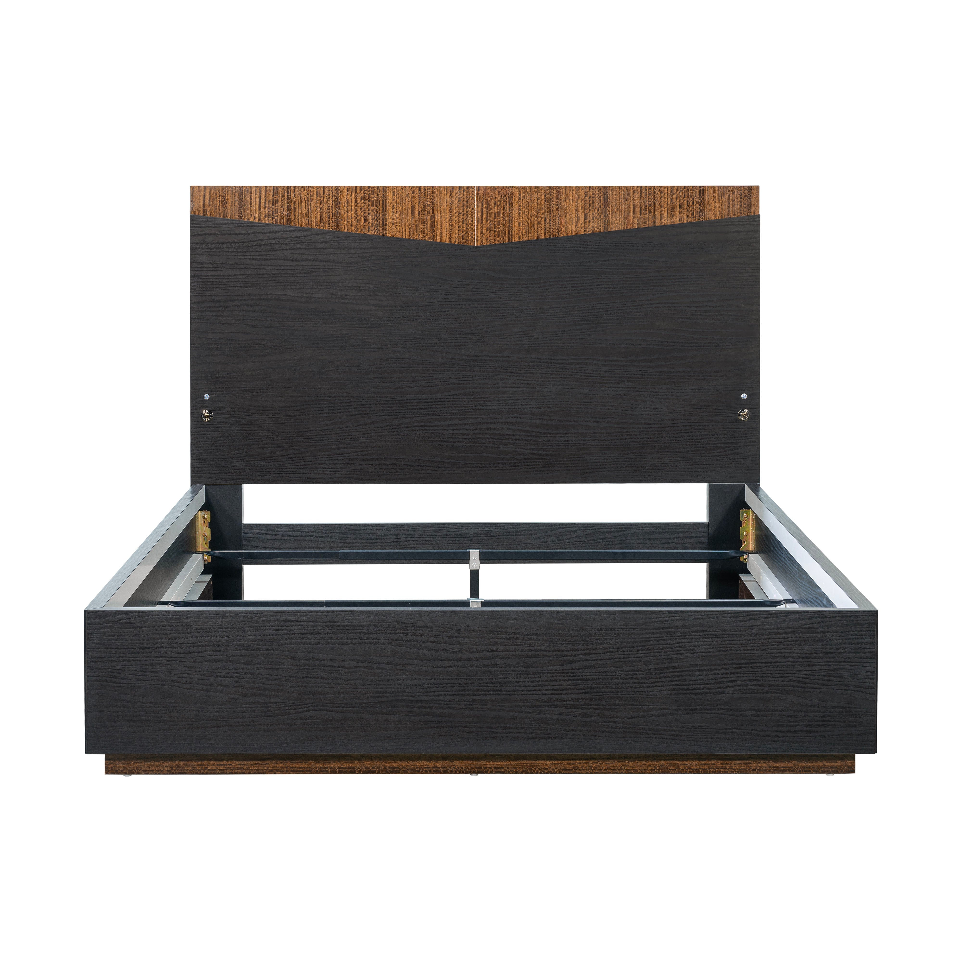 Kayner Queen Bed with LED Lights - Charcoal