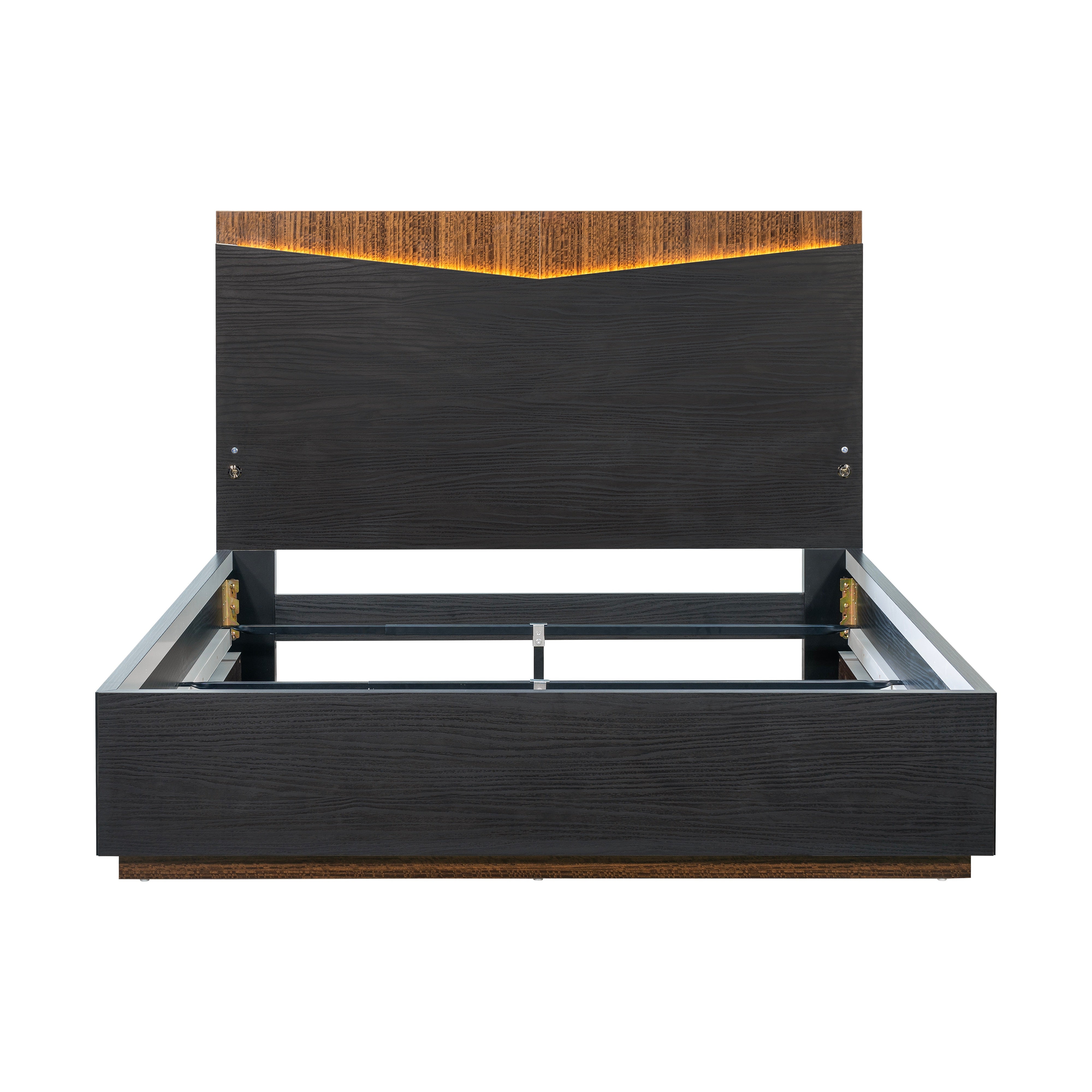 Kayner Queen Bed with LED Lights - Charcoal