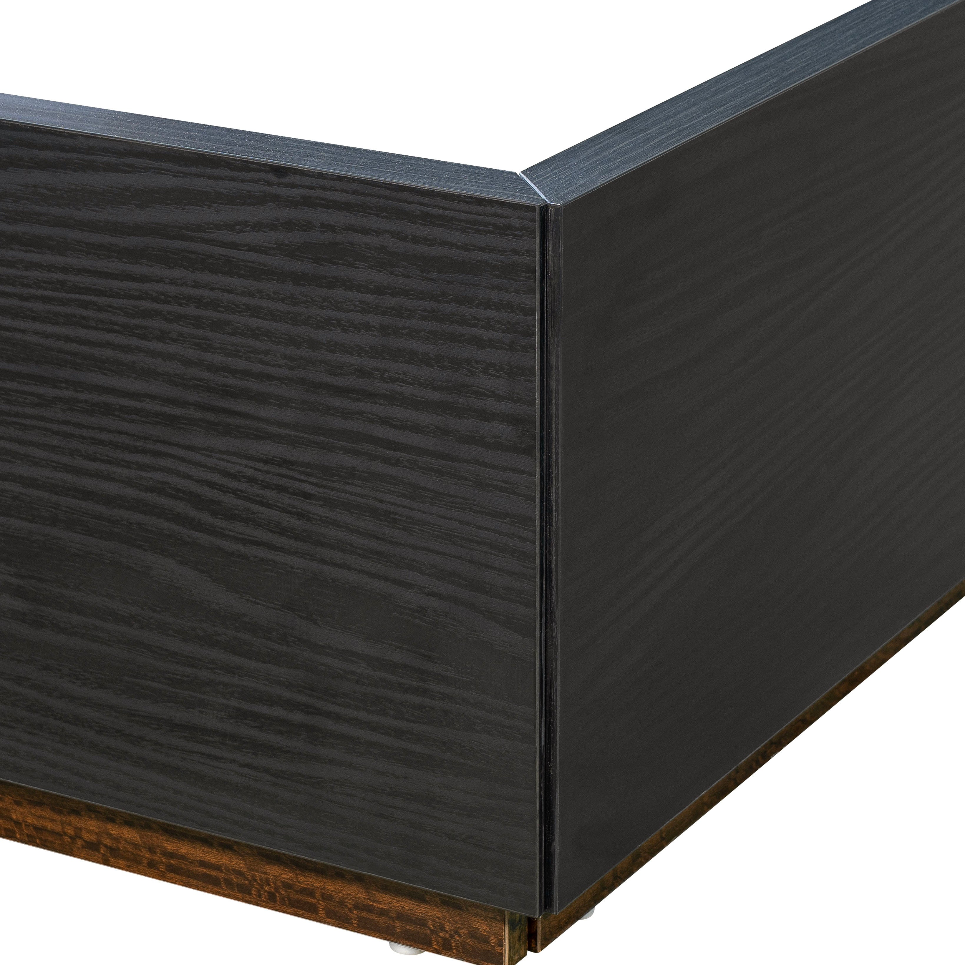 Kayner Eastern King Bed with LED Lights - Charcoal