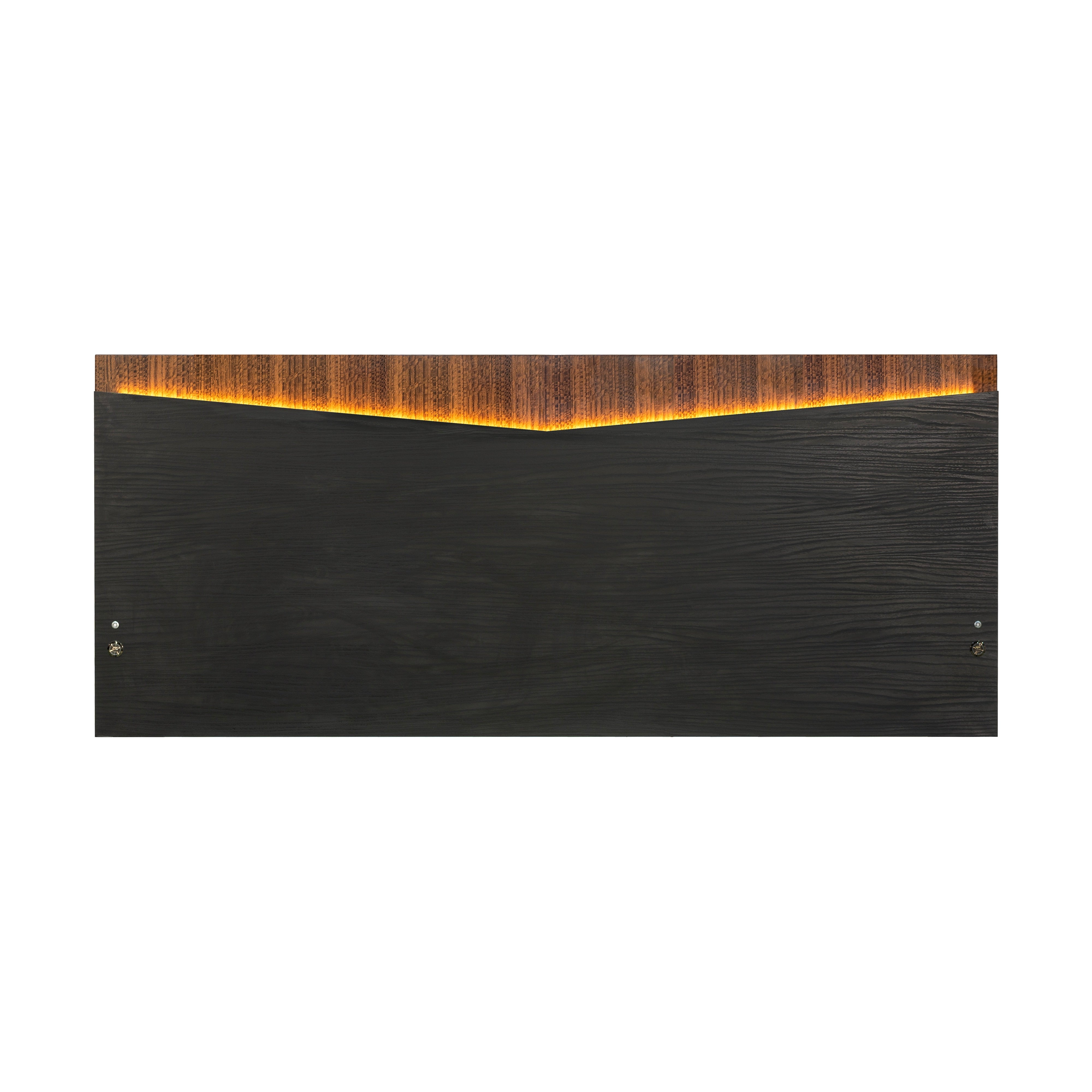 Kayner Eastern King Bed with LED Lights - Charcoal