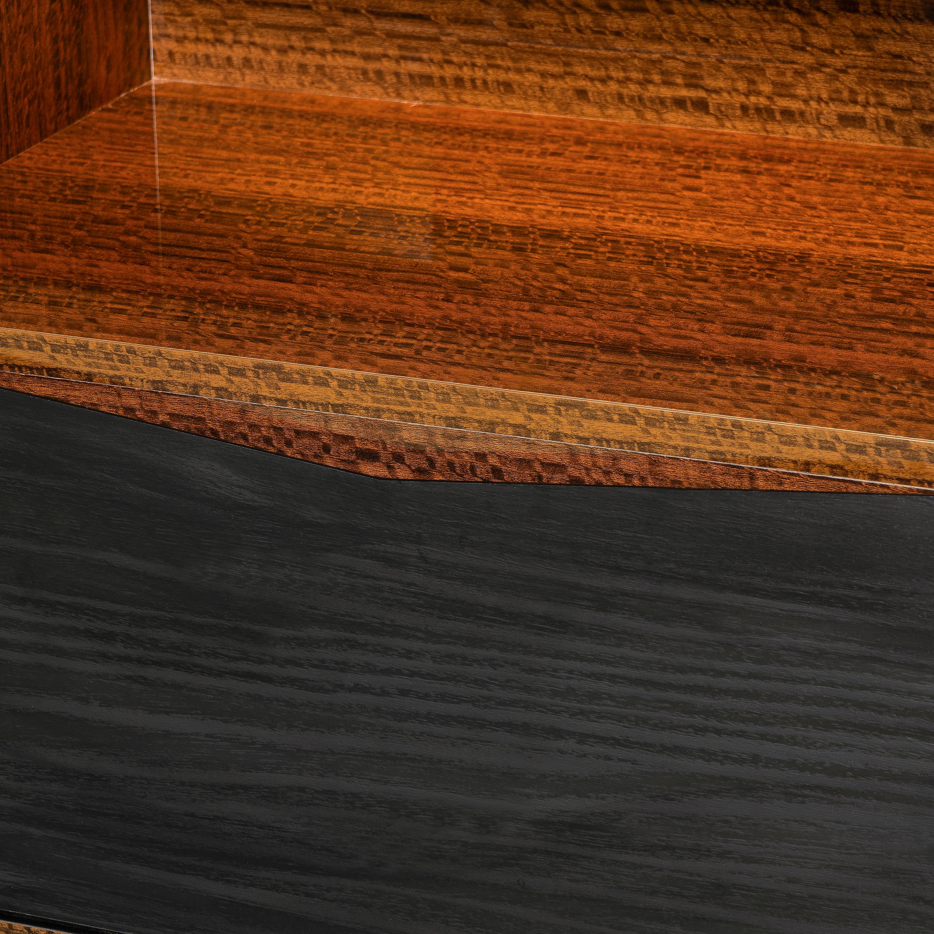 Kayner 1-Drawer Nightstand with LED Lights - Charcoal