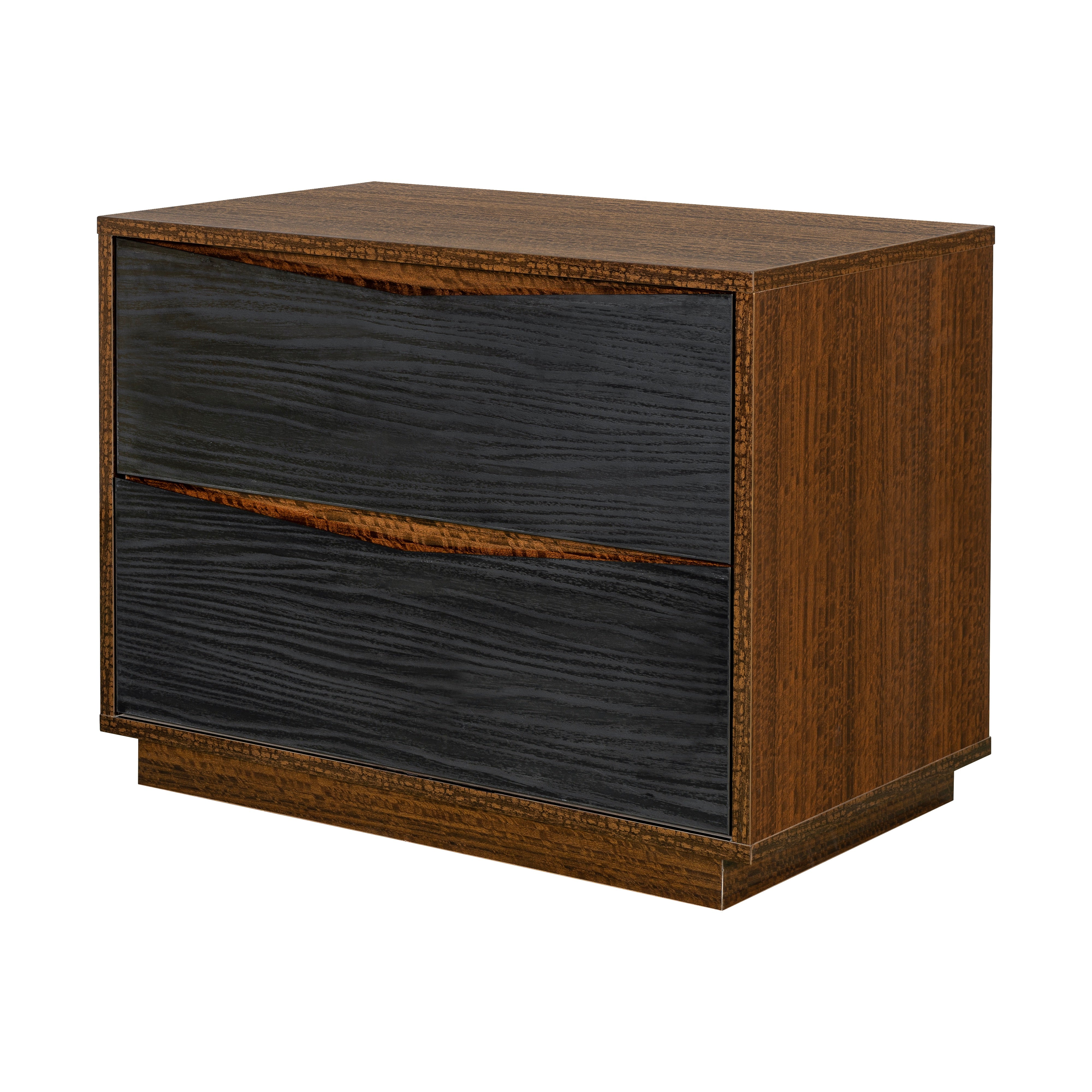 Kayner 2-Drawer Nightstand - Charcoal