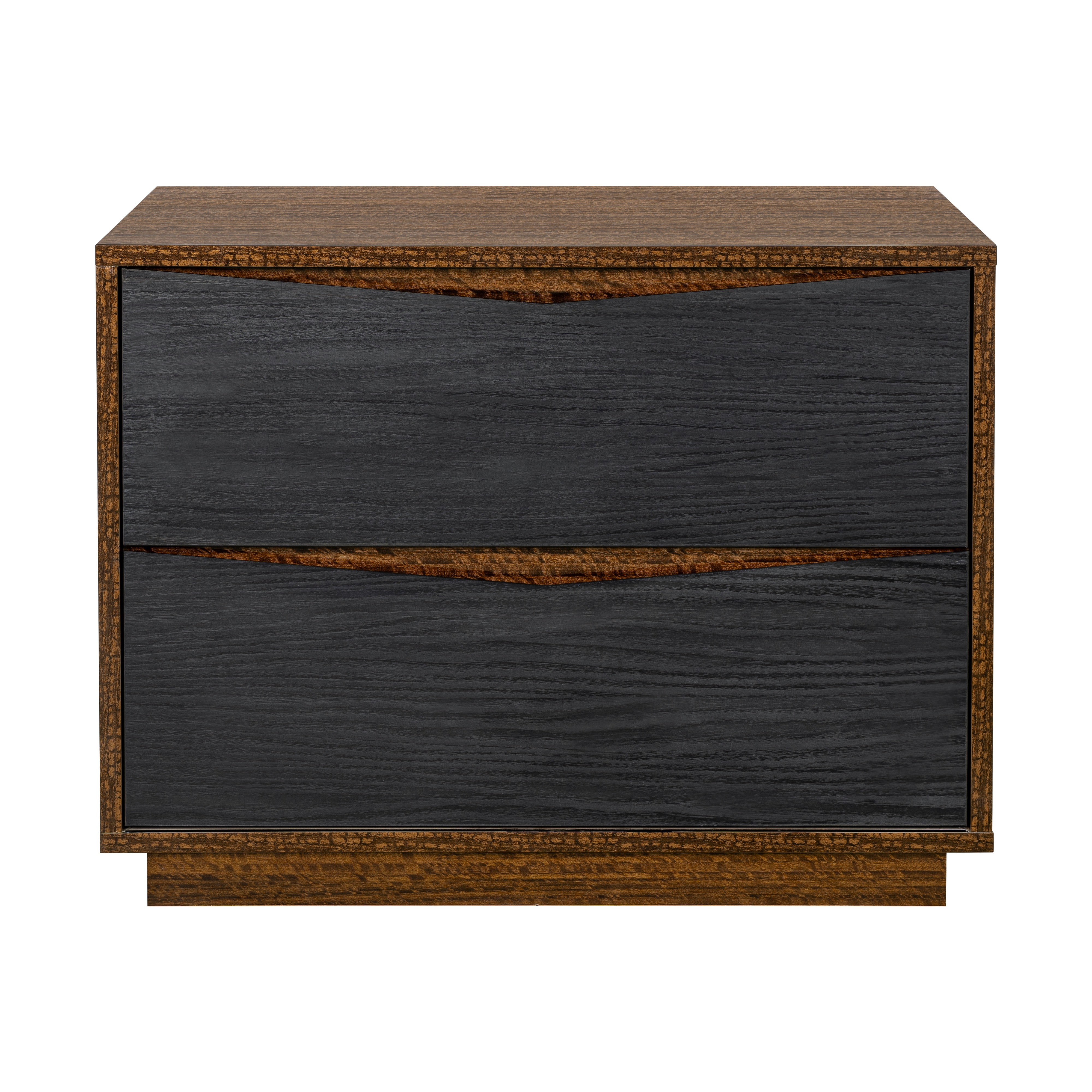 Kayner 2-Drawer Nightstand - Charcoal