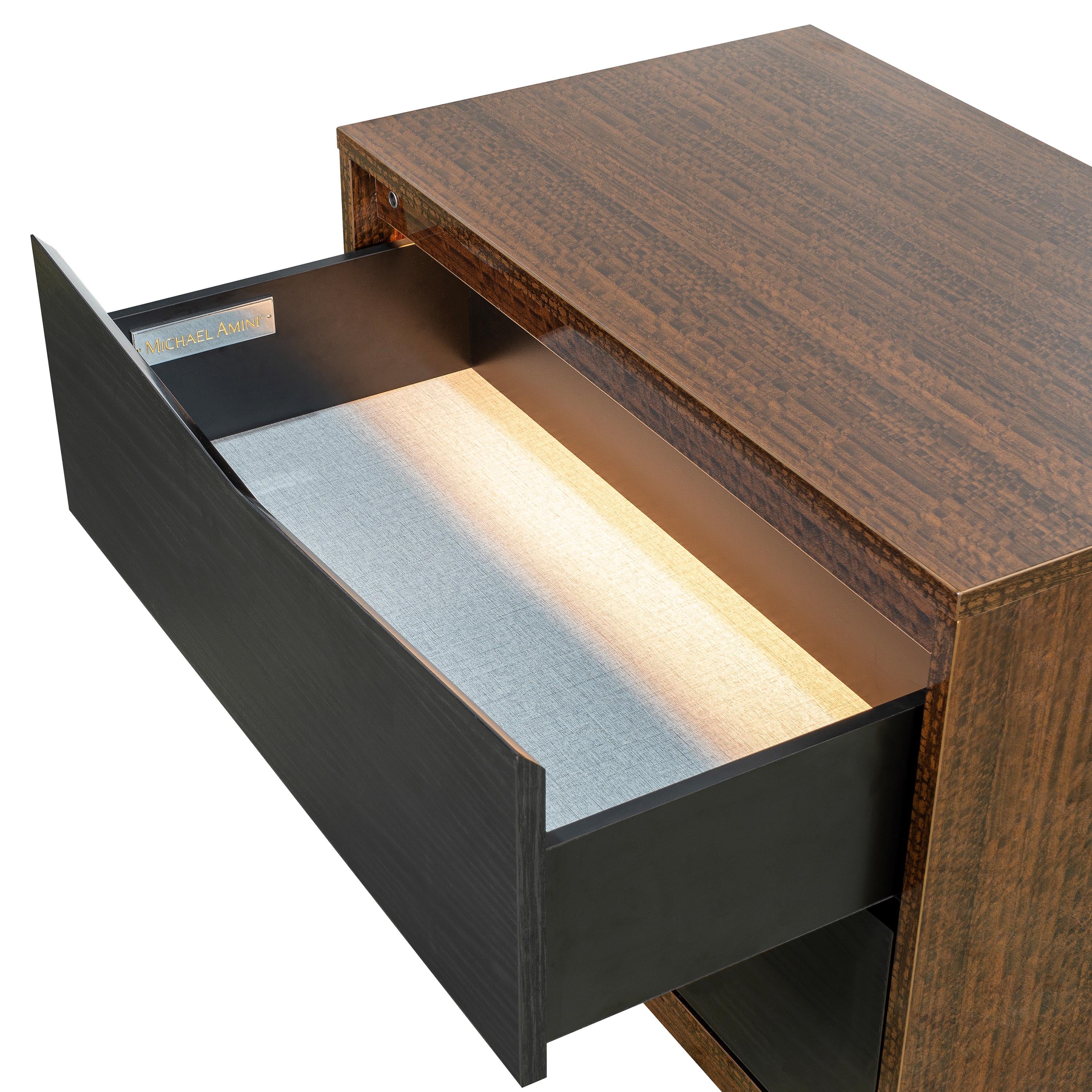 Kayner 2-Drawer Nightstand - Charcoal