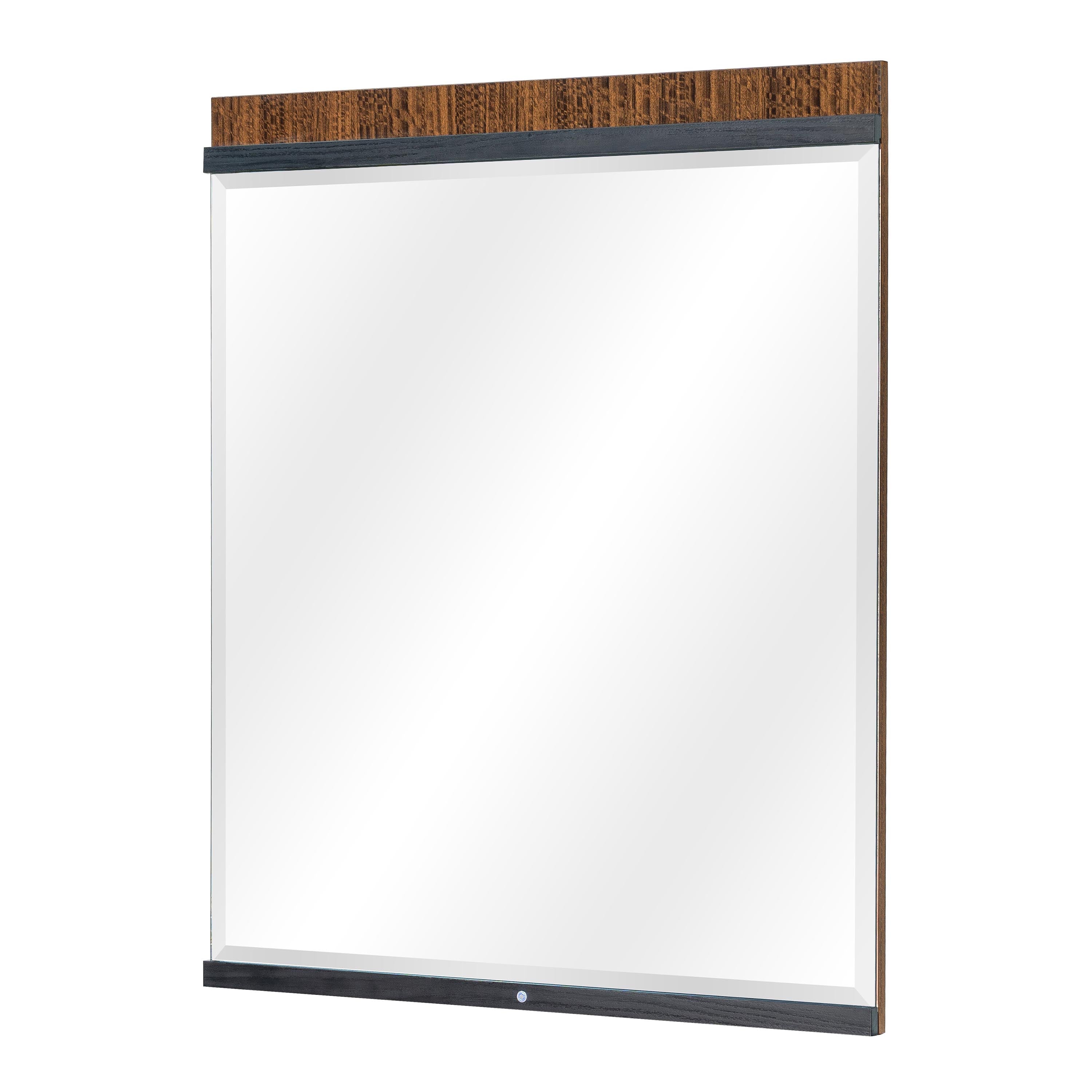 Kayner Dresser Mirror with LED Lights - Charcoal