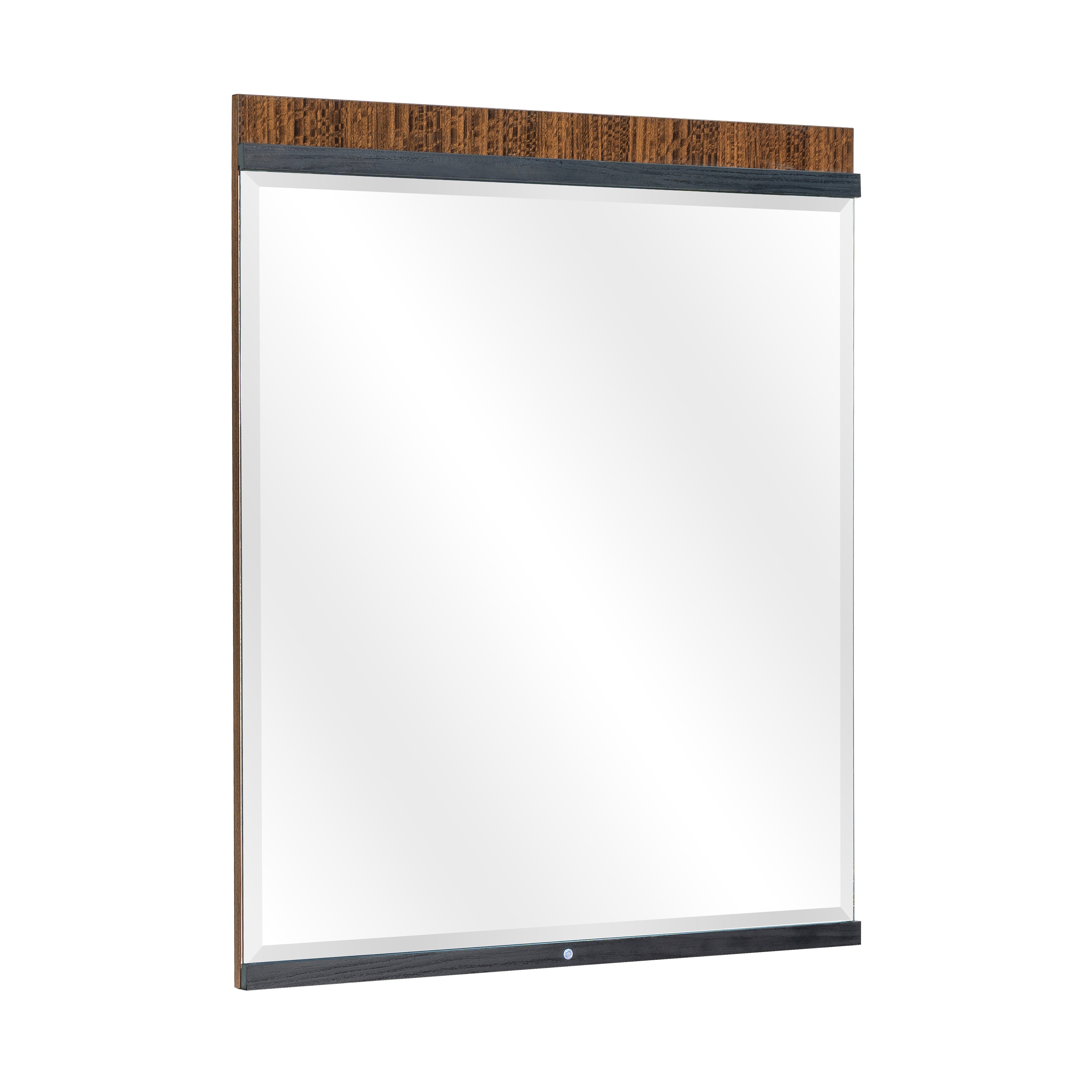 Kayner Dresser Mirror with LED Lights - Charcoal