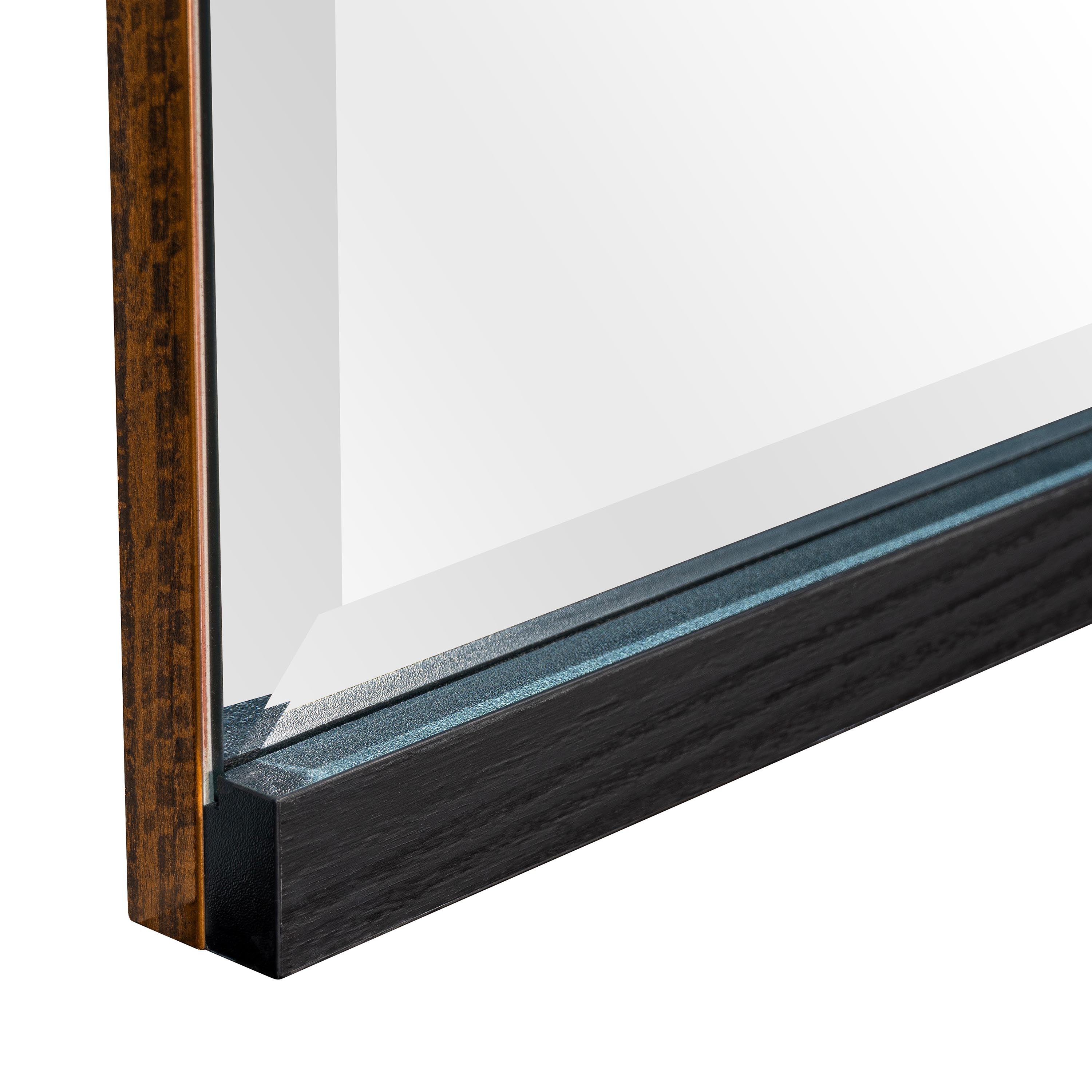 Kayner Dresser Mirror with LED Lights - Charcoal