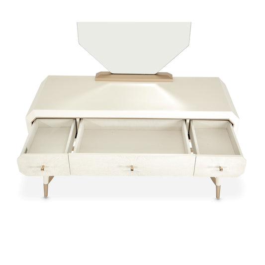 La Rachelle Vanity with Mirror - Champagne