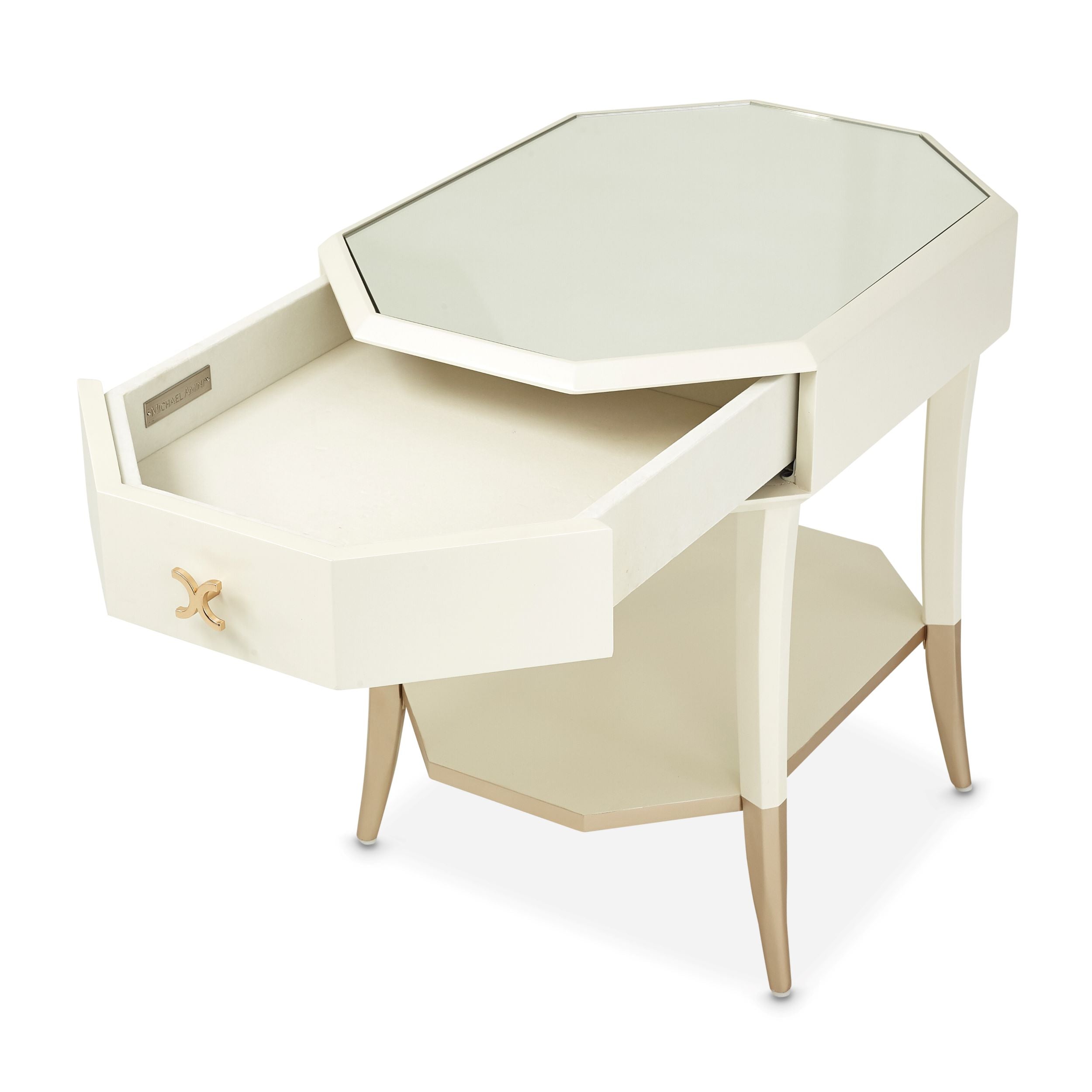 La Rachelle Octagonal End Table - Champagne