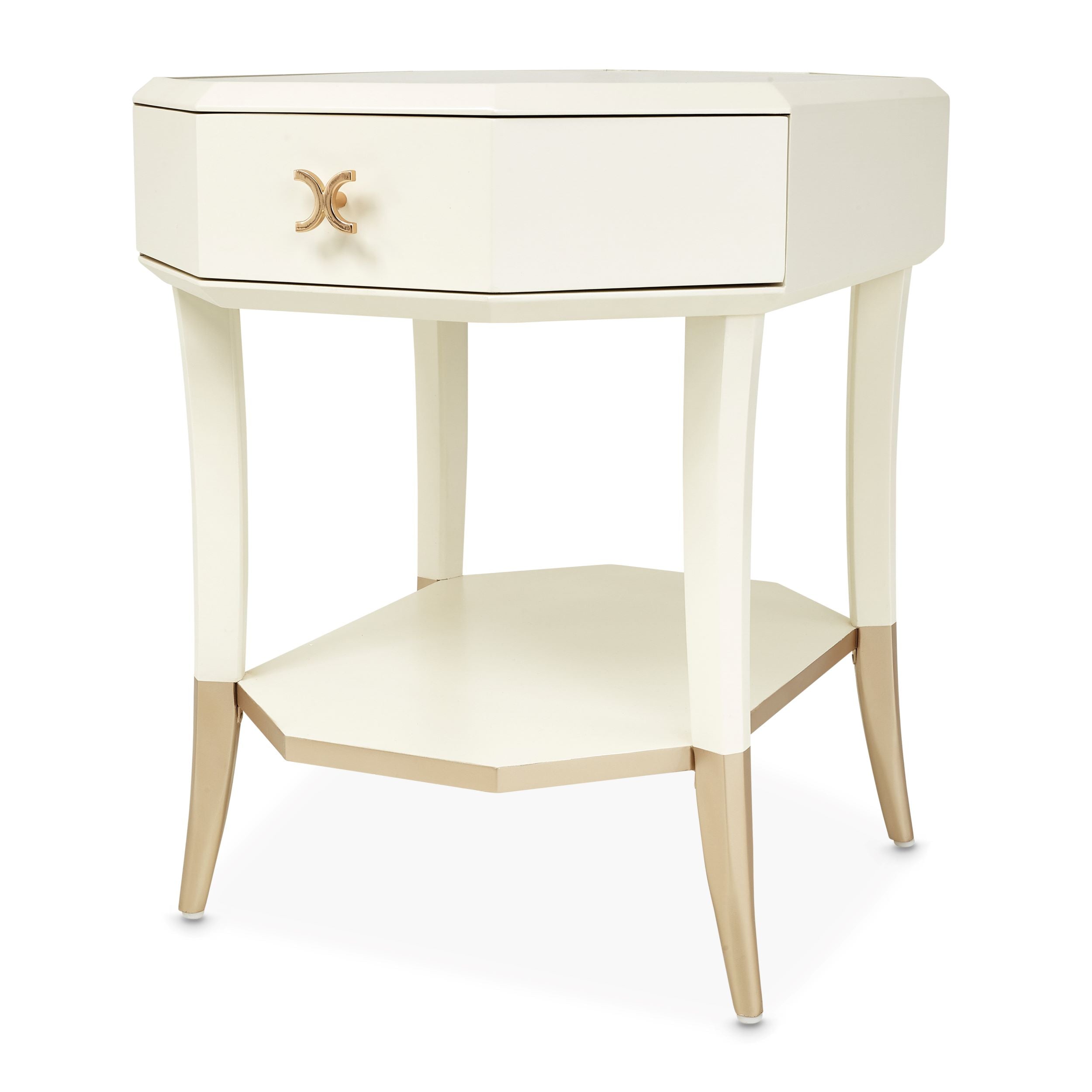 La Rachelle Octagonal End Table - Champagne
