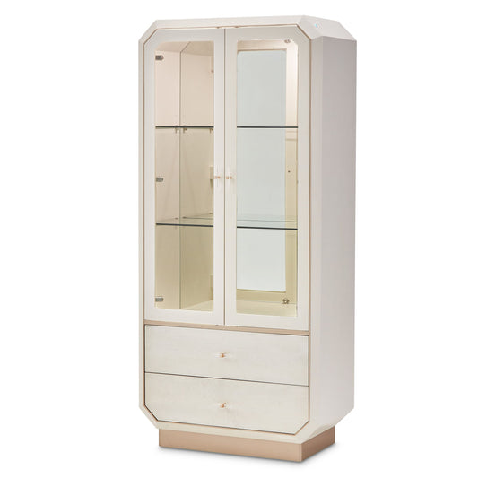 La Rachelle Display Cabinet with Lighting - Champagne
