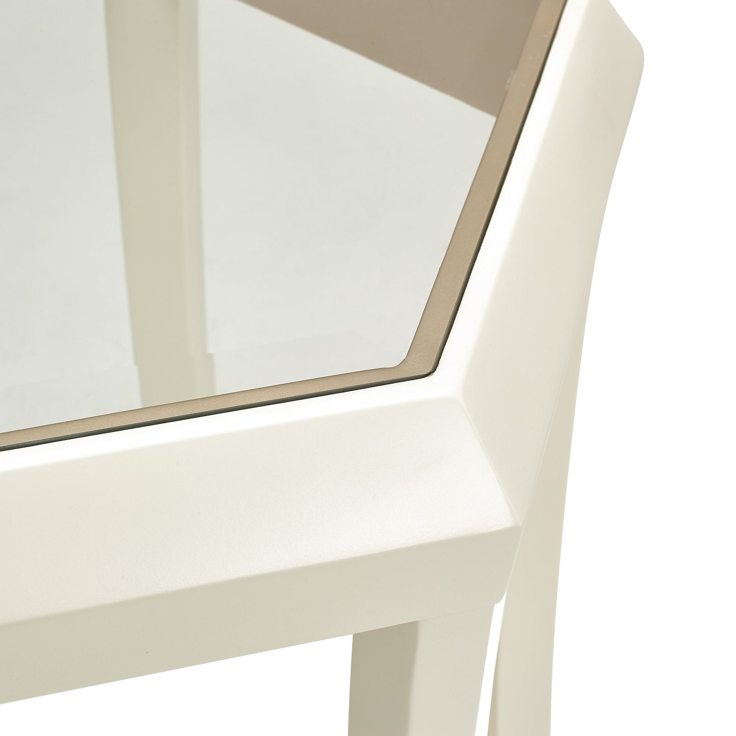 La Rachelle Hexagon Accent Table - Champagne