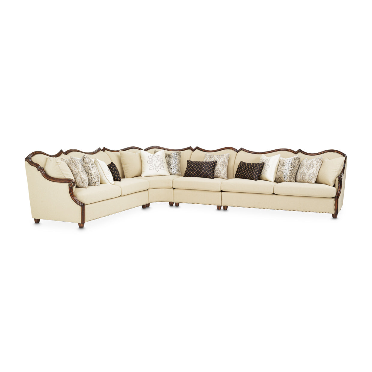 Chamberi 4-Piece Sectional Sofa - Toast/Warm Cognac