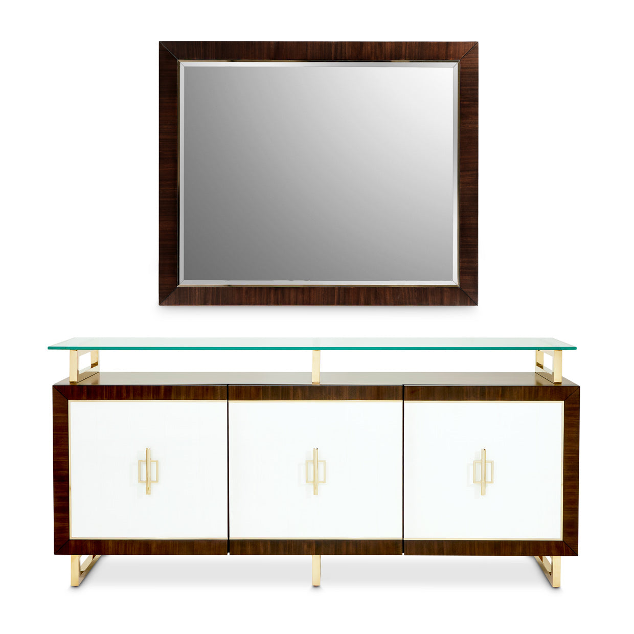 Belmont Place Sideboard & Mirror - Espresso