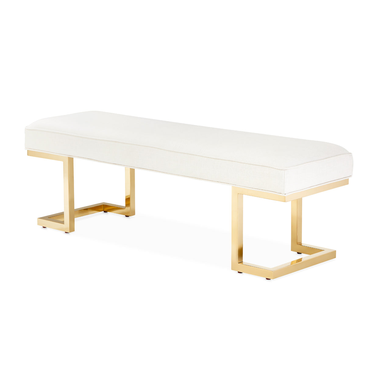 Belmont Place Bed Bench - Cream/Bright Gold