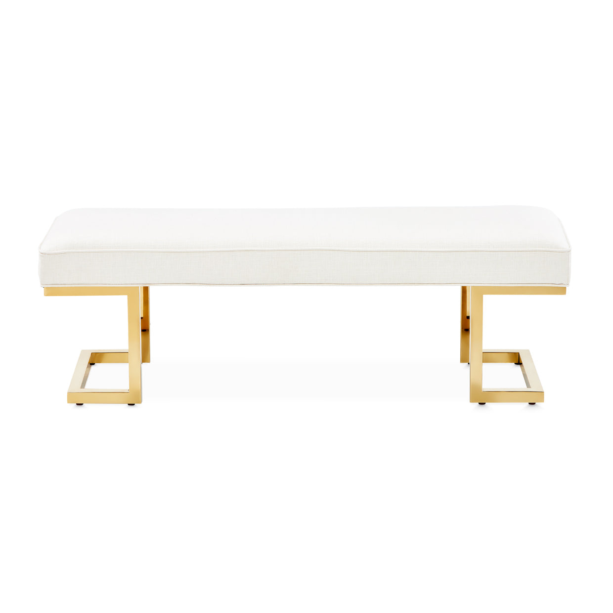 Belmont Place Bed Bench - Cream/Bright Gold