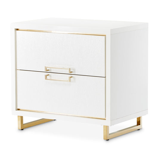 Palm Gate Nightstand - Cloud White