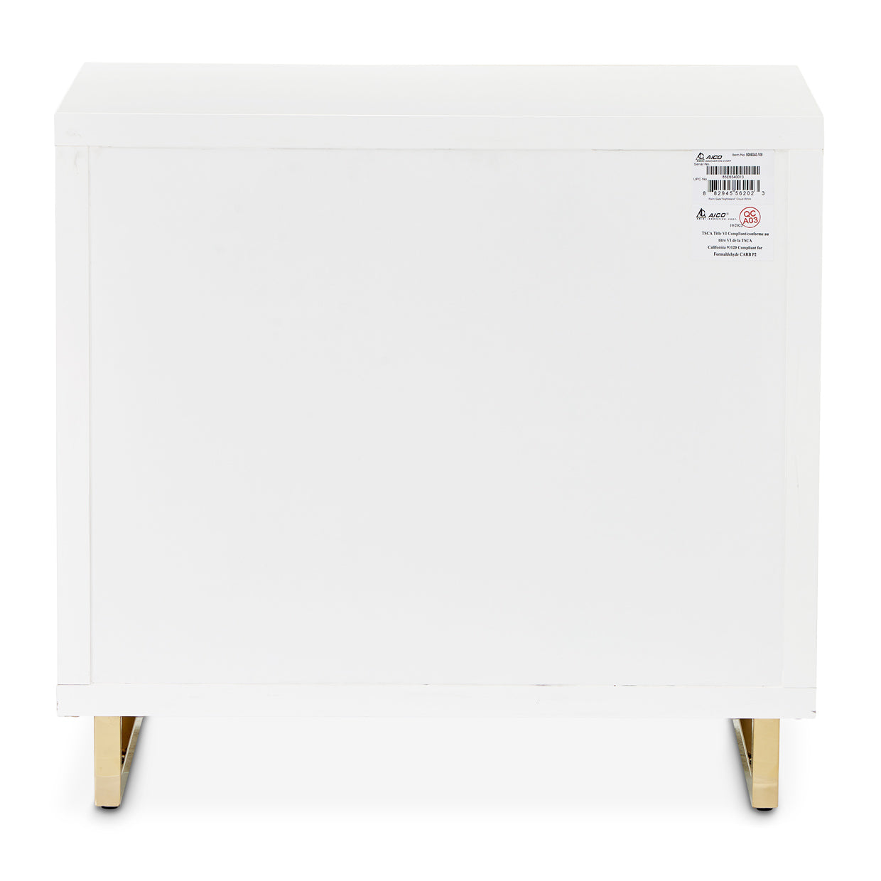 Palm Gate Nightstand - Cloud White