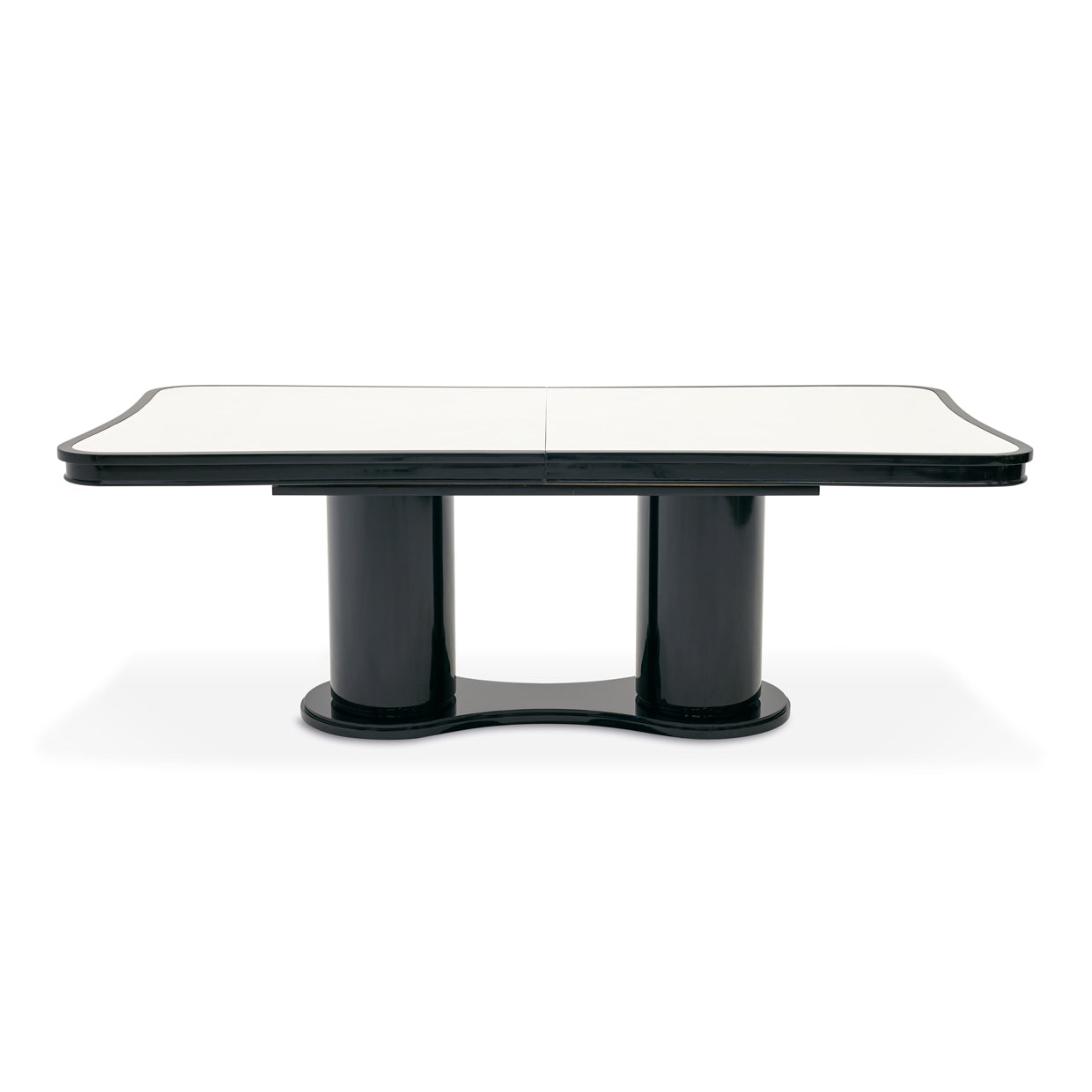 Tuxedo Double Pedestal Dining Table - Piano Keyboard