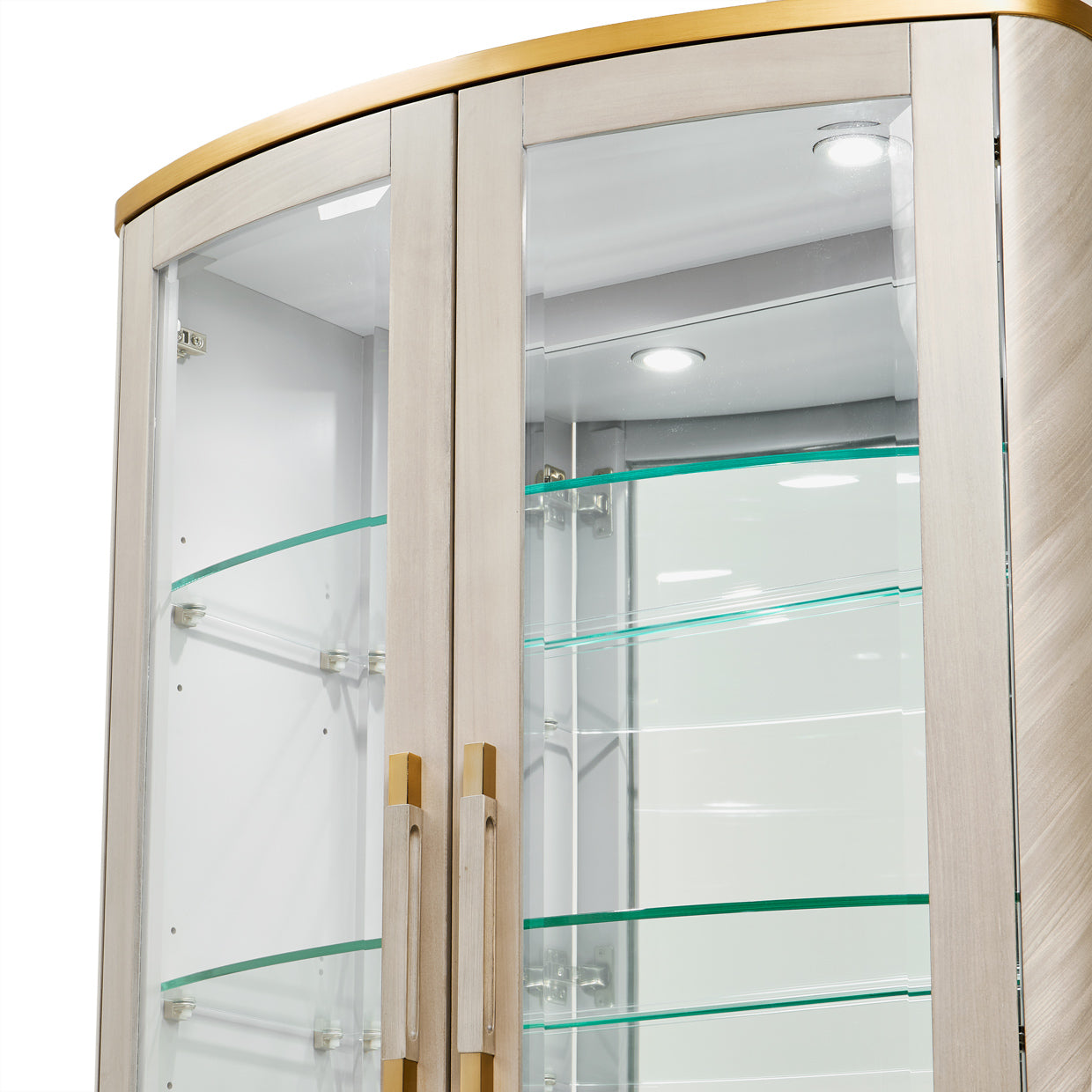 St. Charles Display Cabinet - Dove Gray