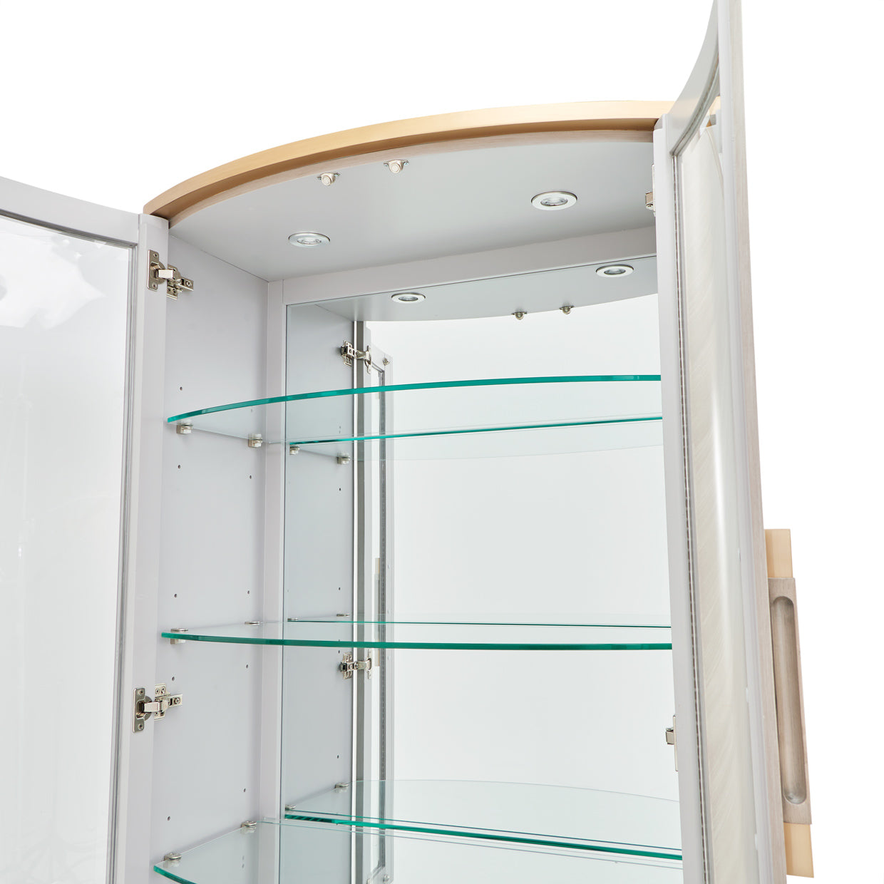 St. Charles Display Cabinet - Dove Gray