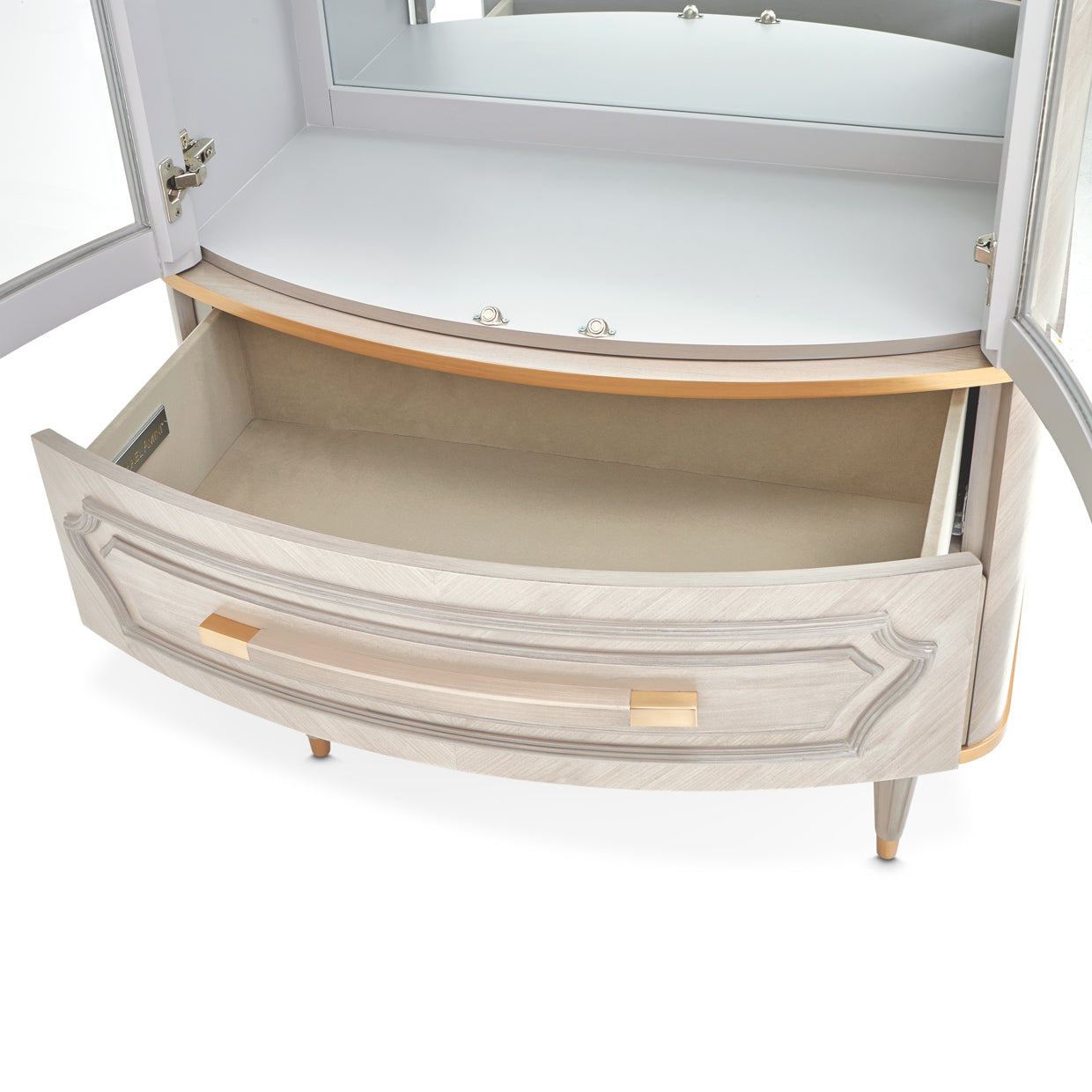 St. Charles Display Cabinet - Dove Gray