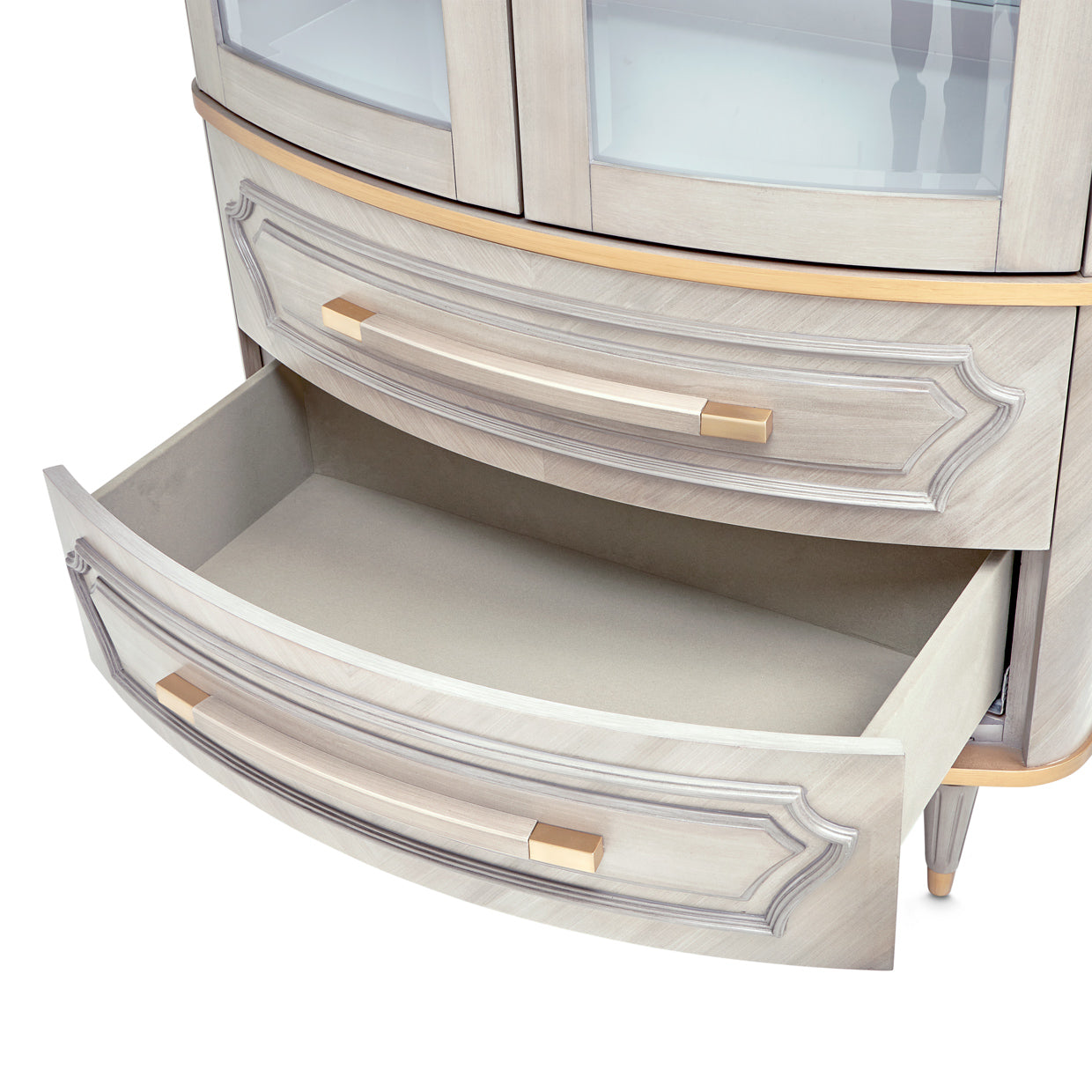 St. Charles Display Cabinet - Dove Gray