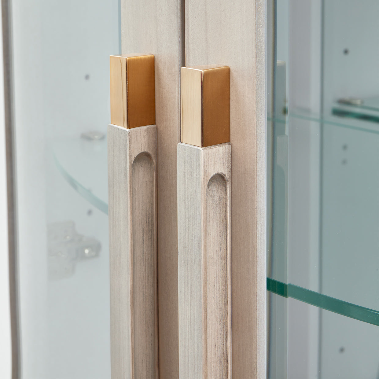 St. Charles Display Cabinet - Dove Gray