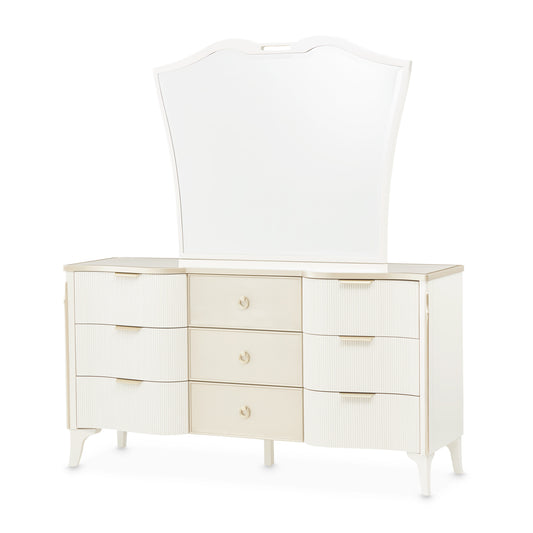 La Marisia Dresser & Mirror - Creamy Pearl