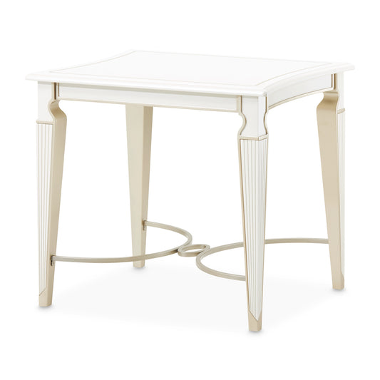 La Marisia End Table - Creamy Pearl