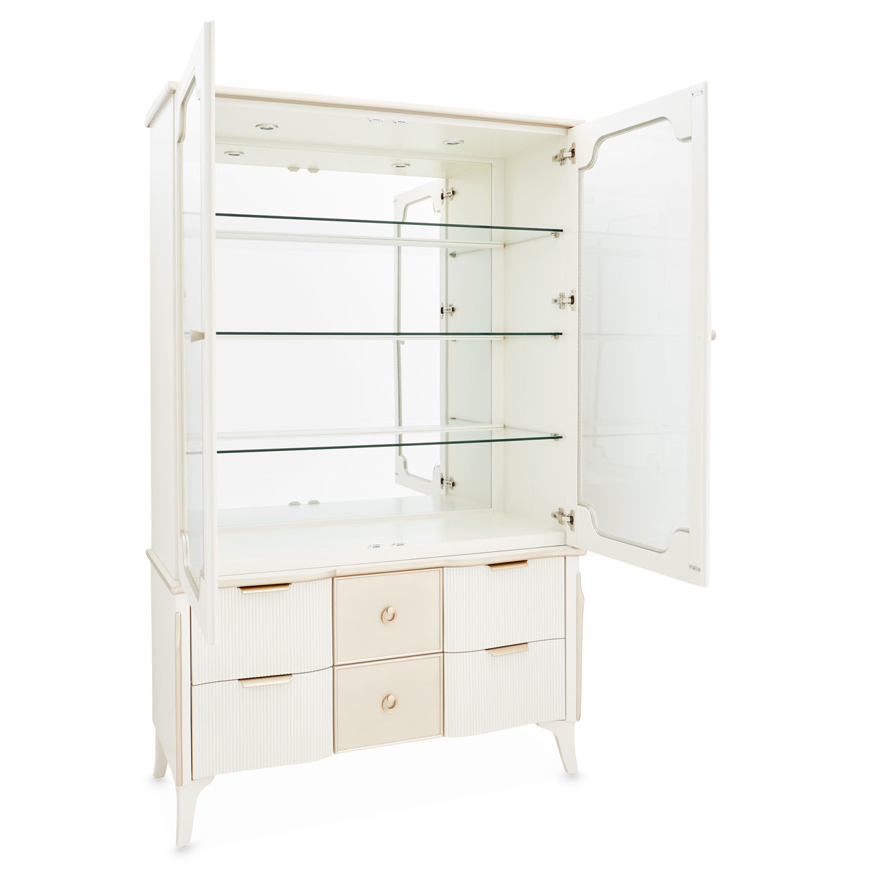 La Marisia Display Cabinet - Creamy Pearl