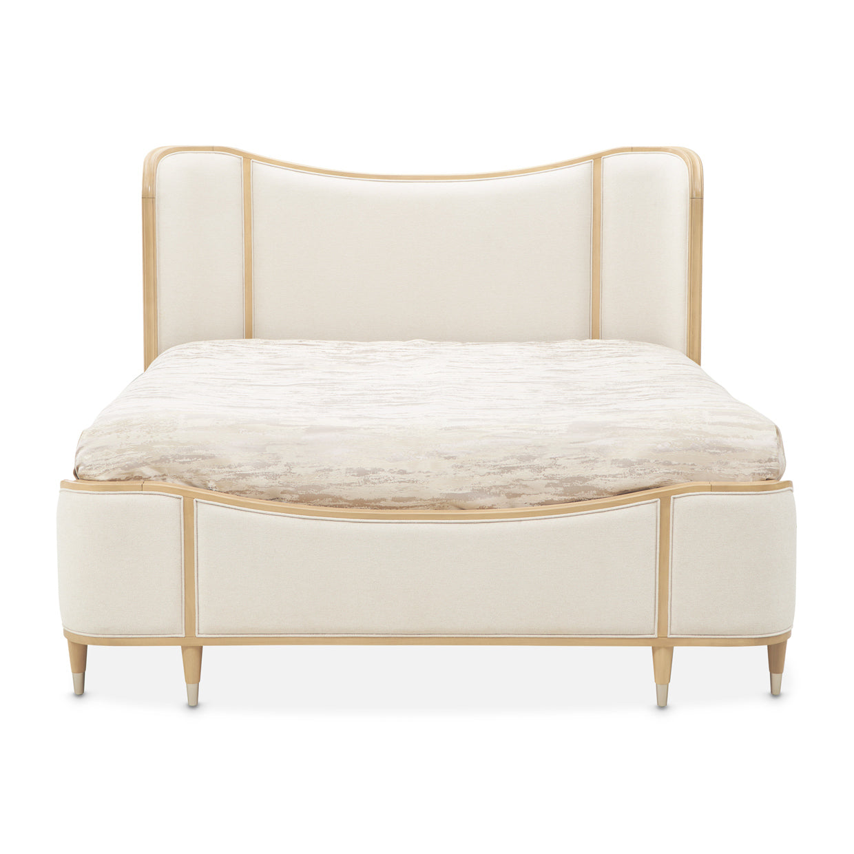 Camellia Field Queen Upholstered Bed - Cornsilk/Caramel