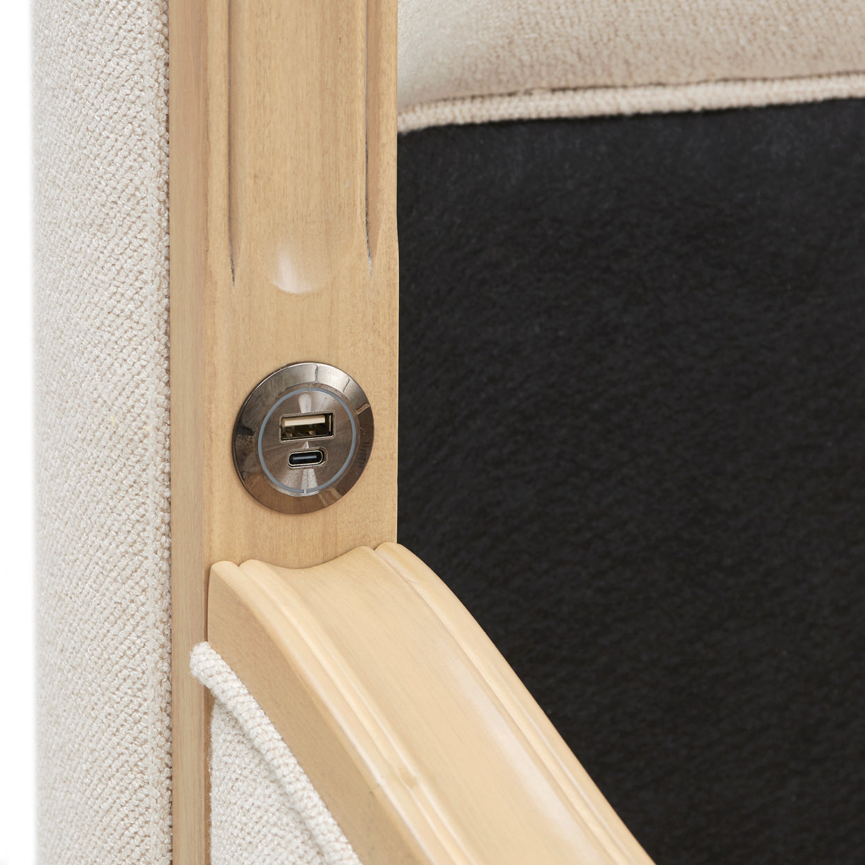 Camellia Field Queen Upholstered Bed - Cornsilk/Caramel