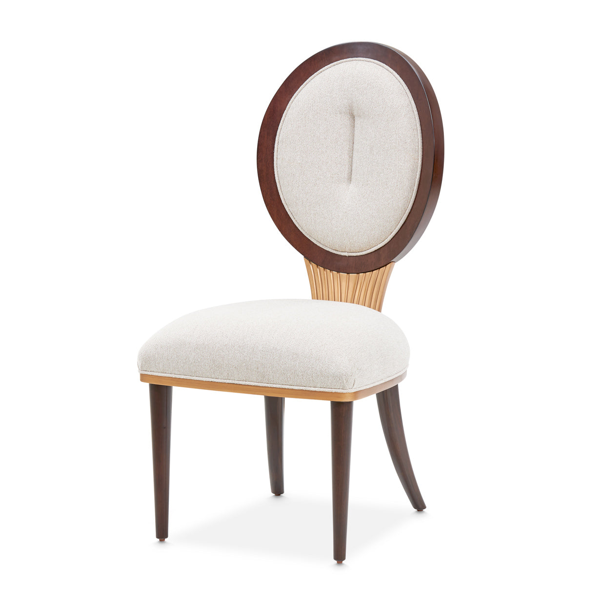 Camellia Field Dining Side Chair - Linen/Warm Pecan