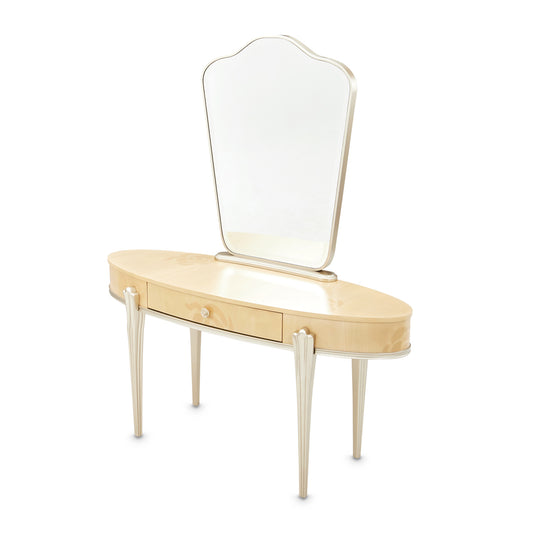 Camellia Field Vanity with Mirror & Chair - Caramel