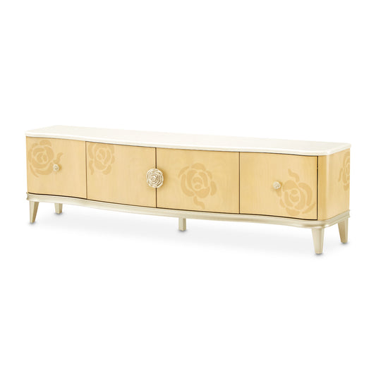 Camellia Field Media Cabinet - Caramel
